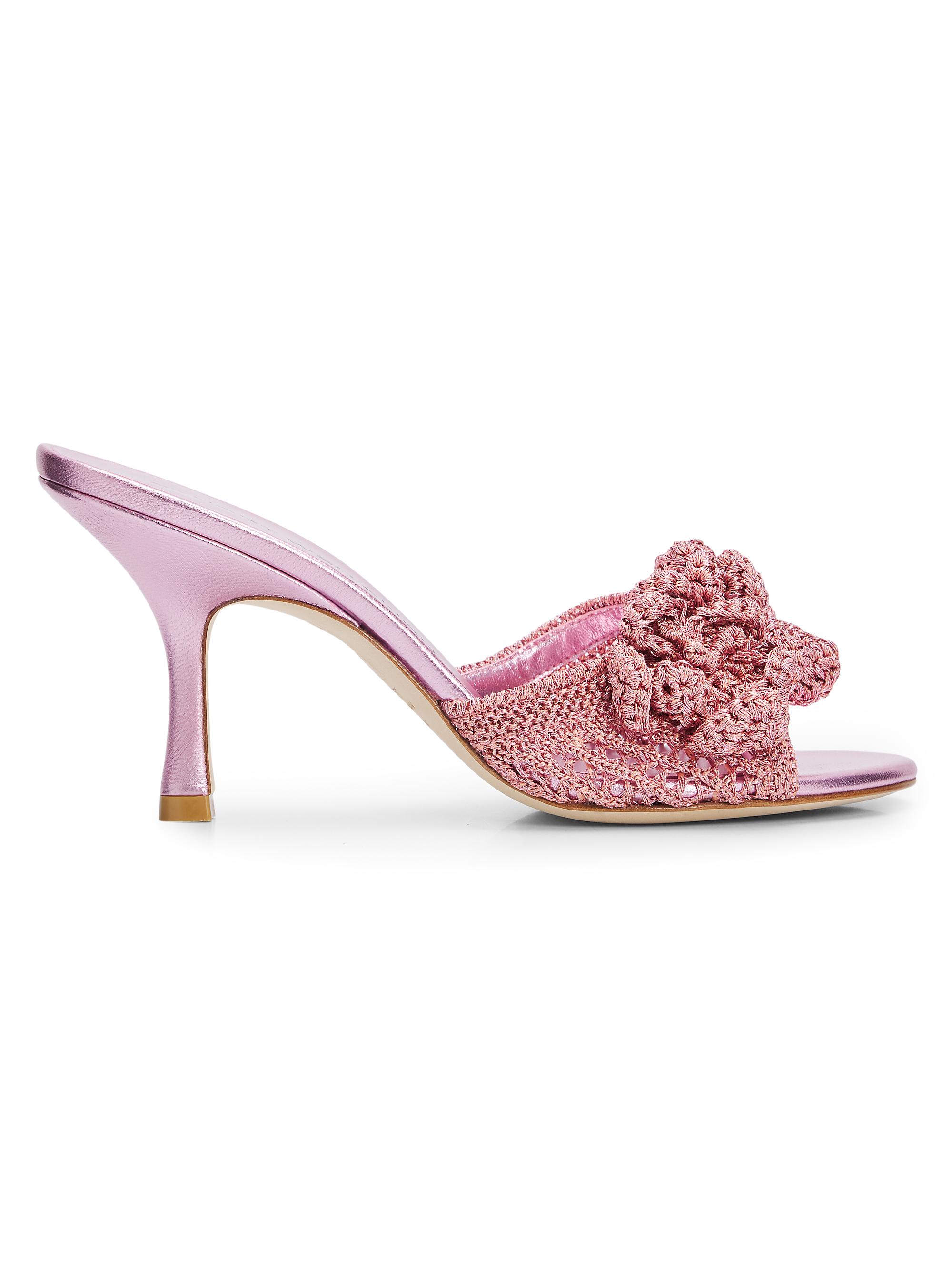 Stuart Weitzman Nudist Shine 75MM Crystal-Embellished Leather