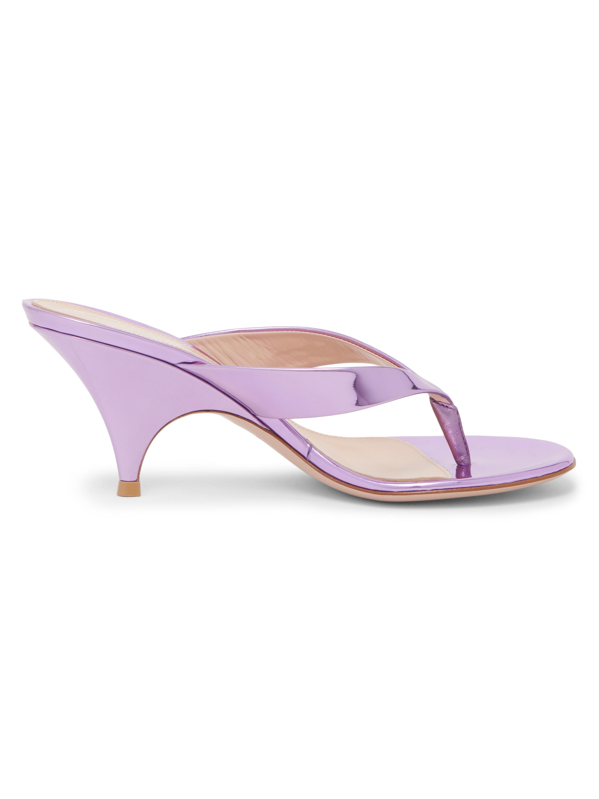 Gianvito Rossi Women's 70MM Patent Leather Sandals - Freesia