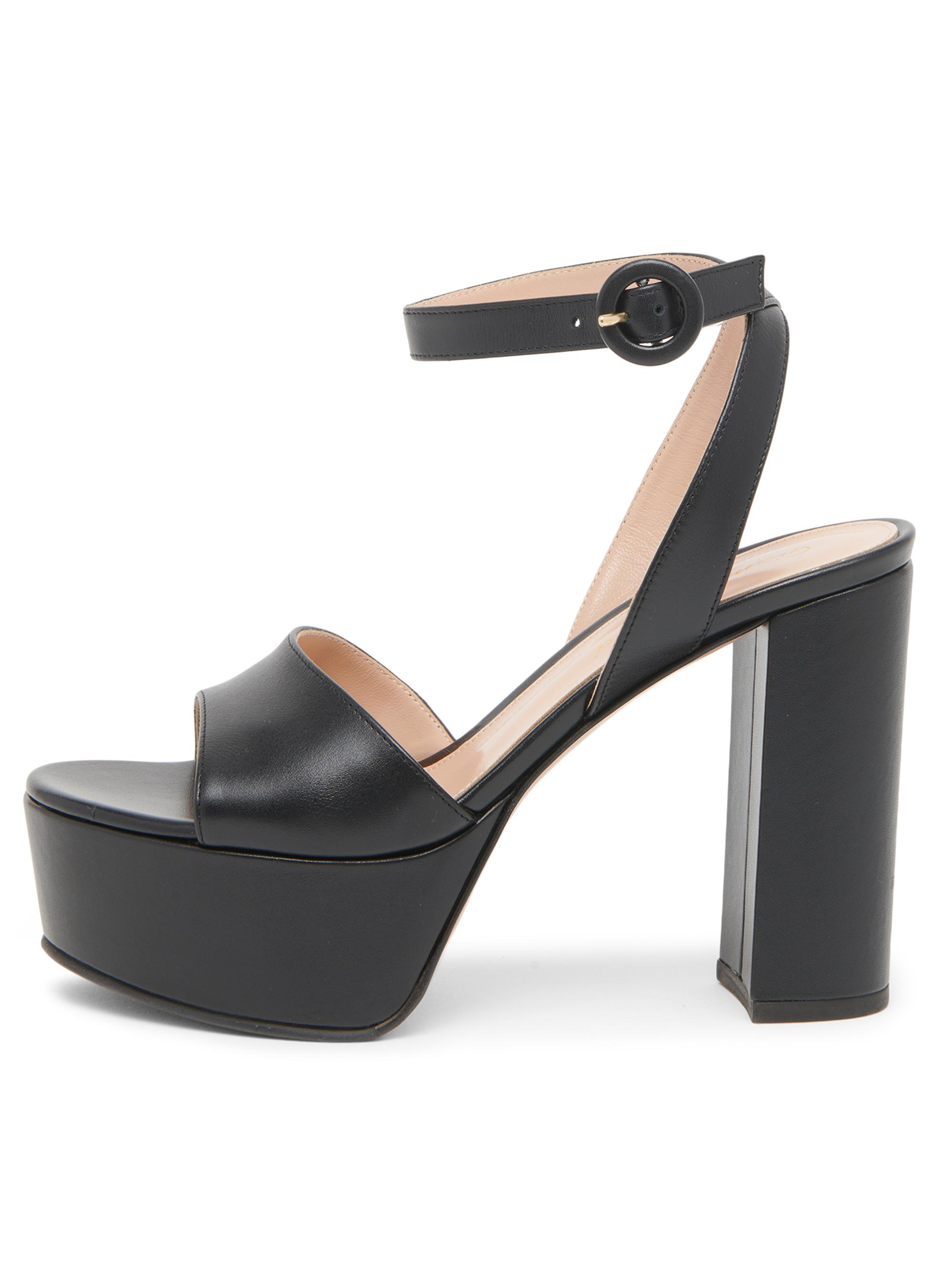 Gianvito Rossi Women's 70MM Leather Platform Sandals - Black