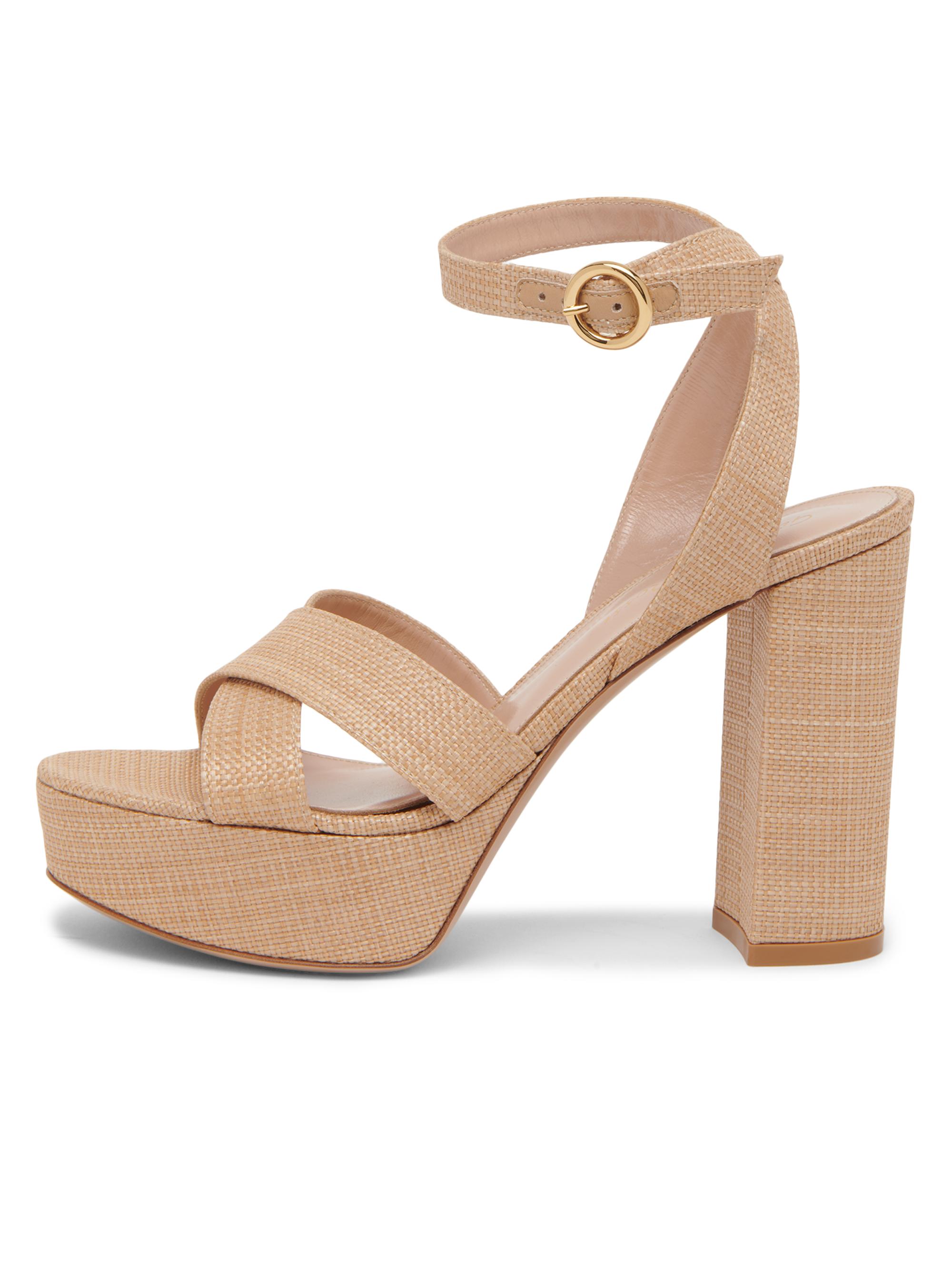 Gianvito Rossi Women's 70MM Woven Platform Sandals - Lino