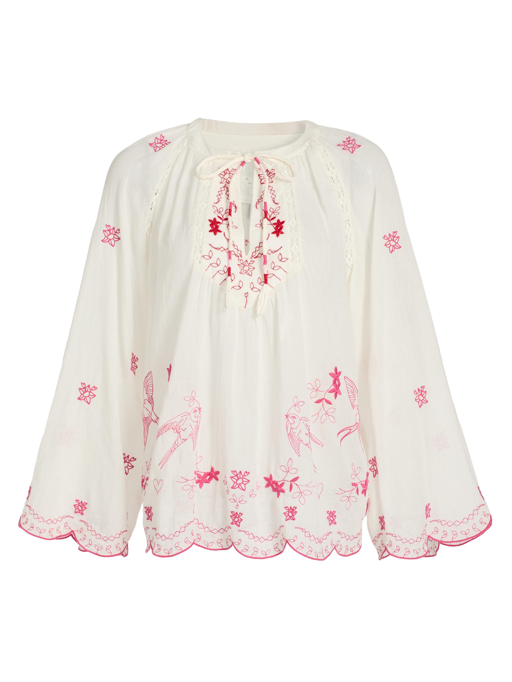 Johnny Was Women's Jasmine Honey Laney Scallop Blouse - Off White