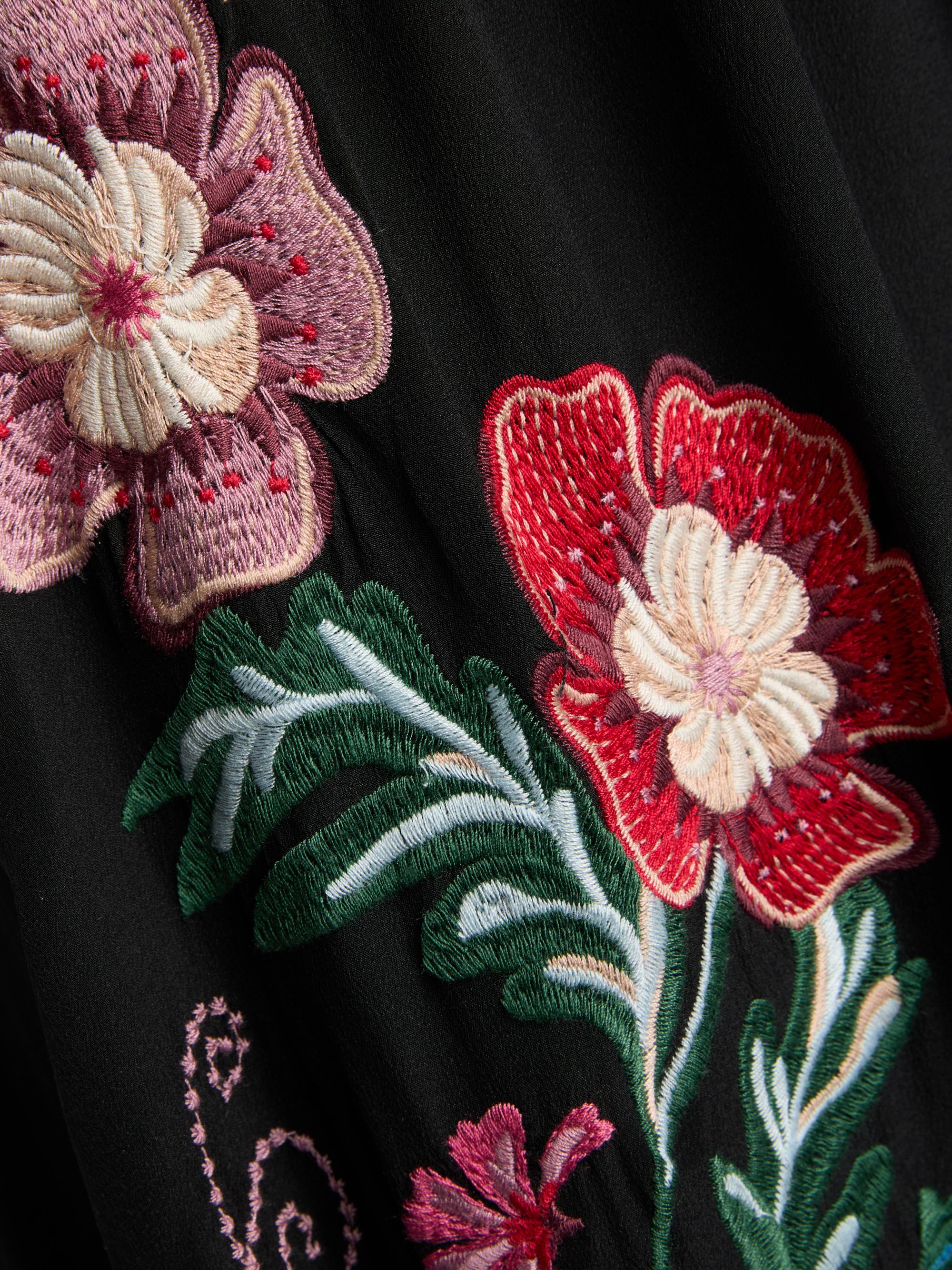 Johnny Was Adeline Amapola Embroidered Silk Maxi Dress | Saks