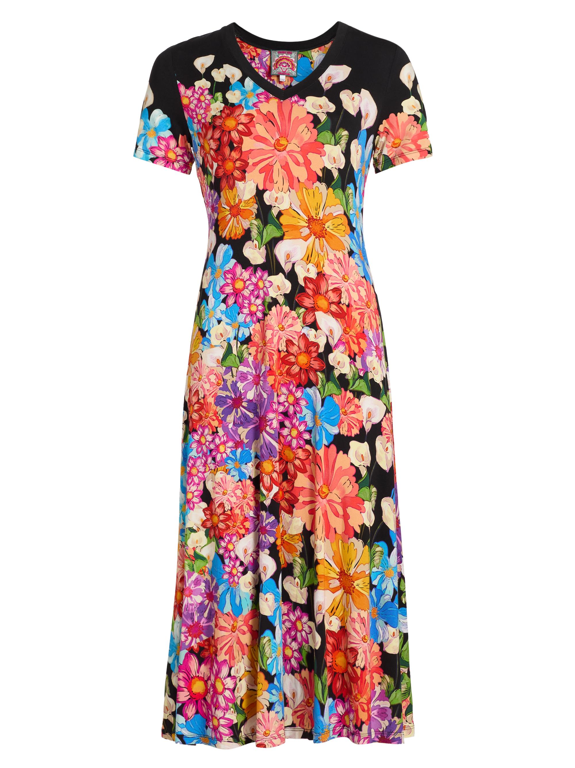 Johnny Was Women's The Janie Favorite V-Neck T-Shirt Dress - Gerbera Scarf