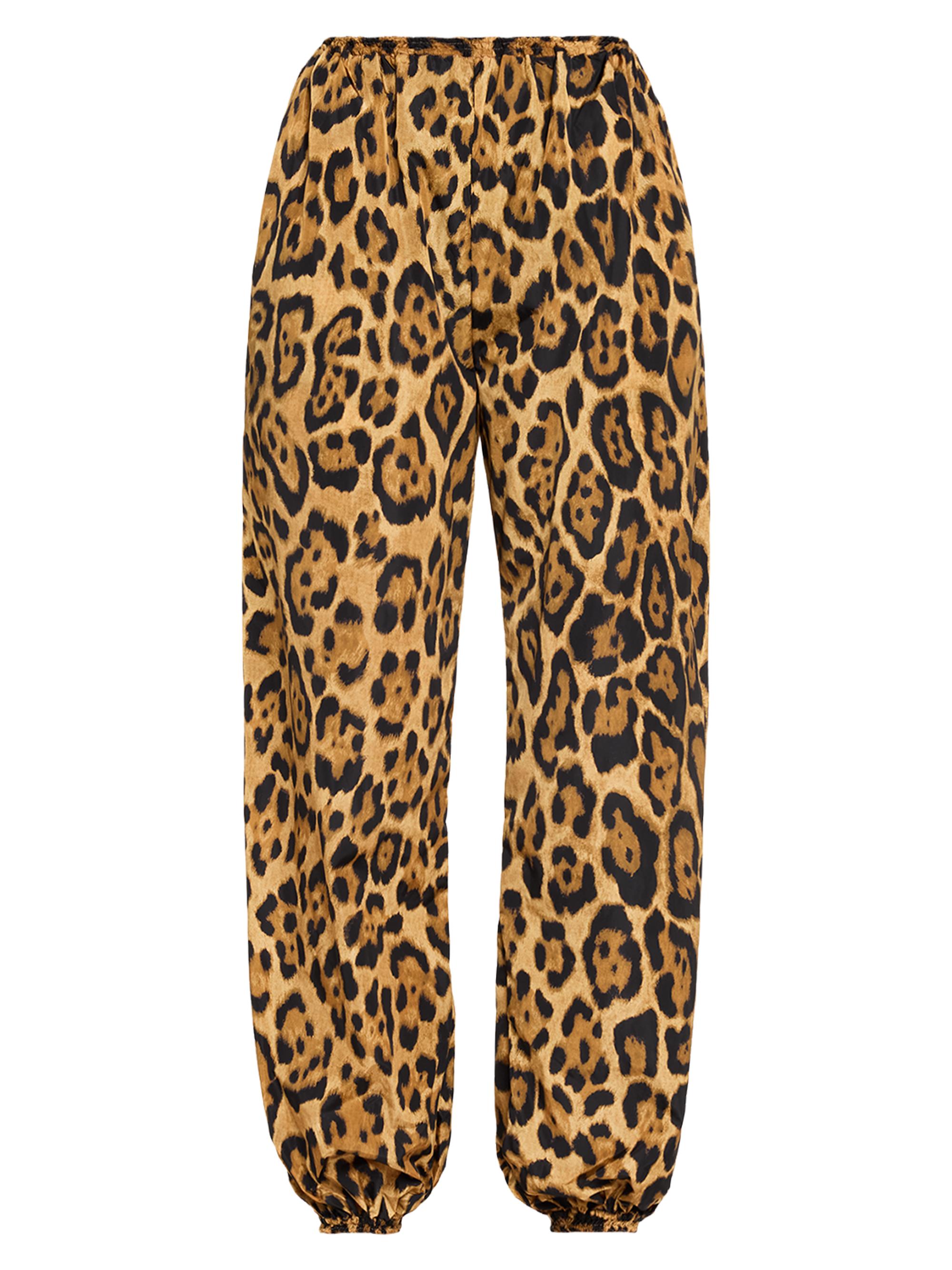Alaïa Women's Cheetah-Print Balloon Pants - Noir Caramel