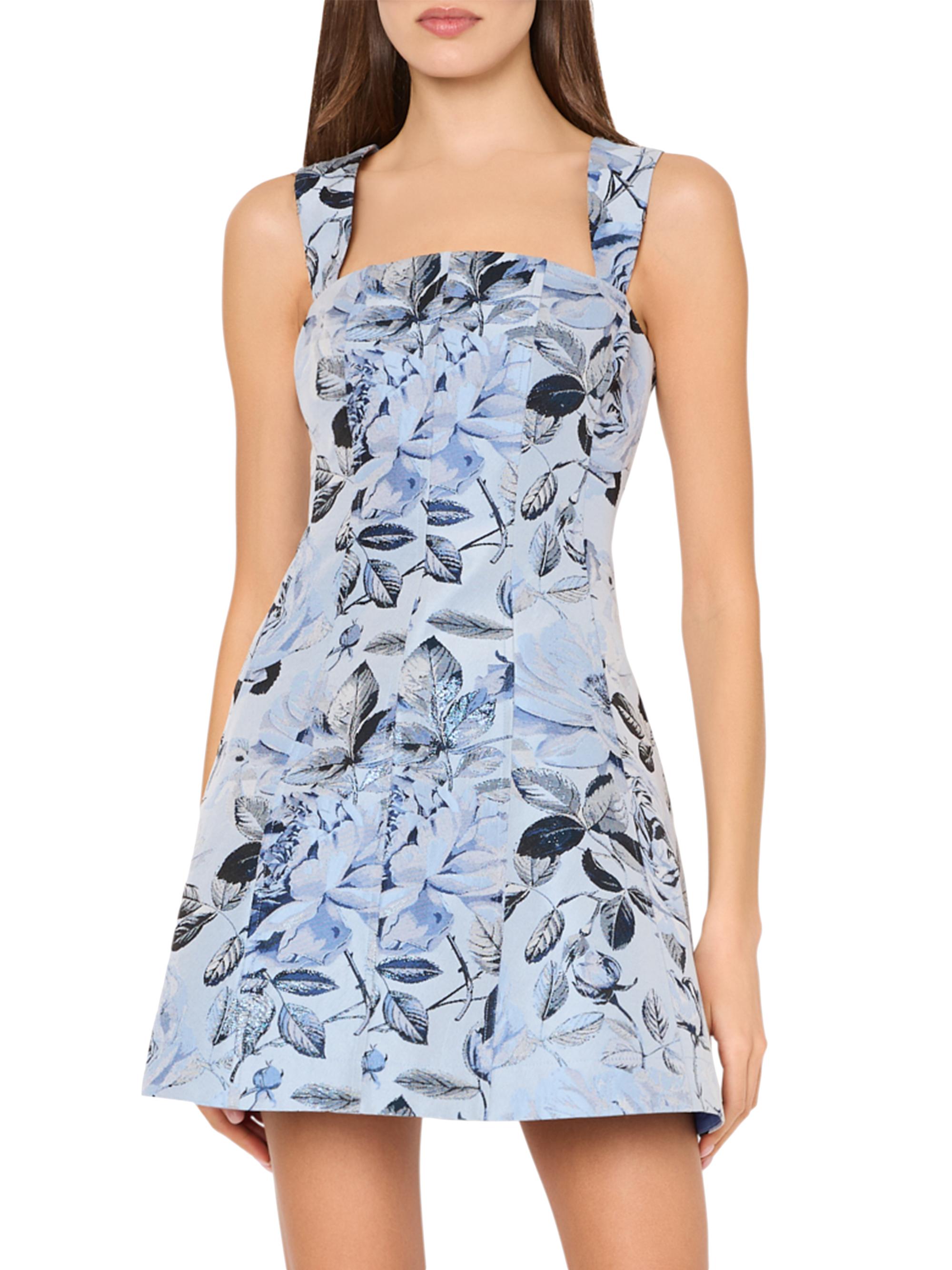 Milly Elodie Striped Embroidered Jacquard Midi-Dress | Saks Fifth Avenue