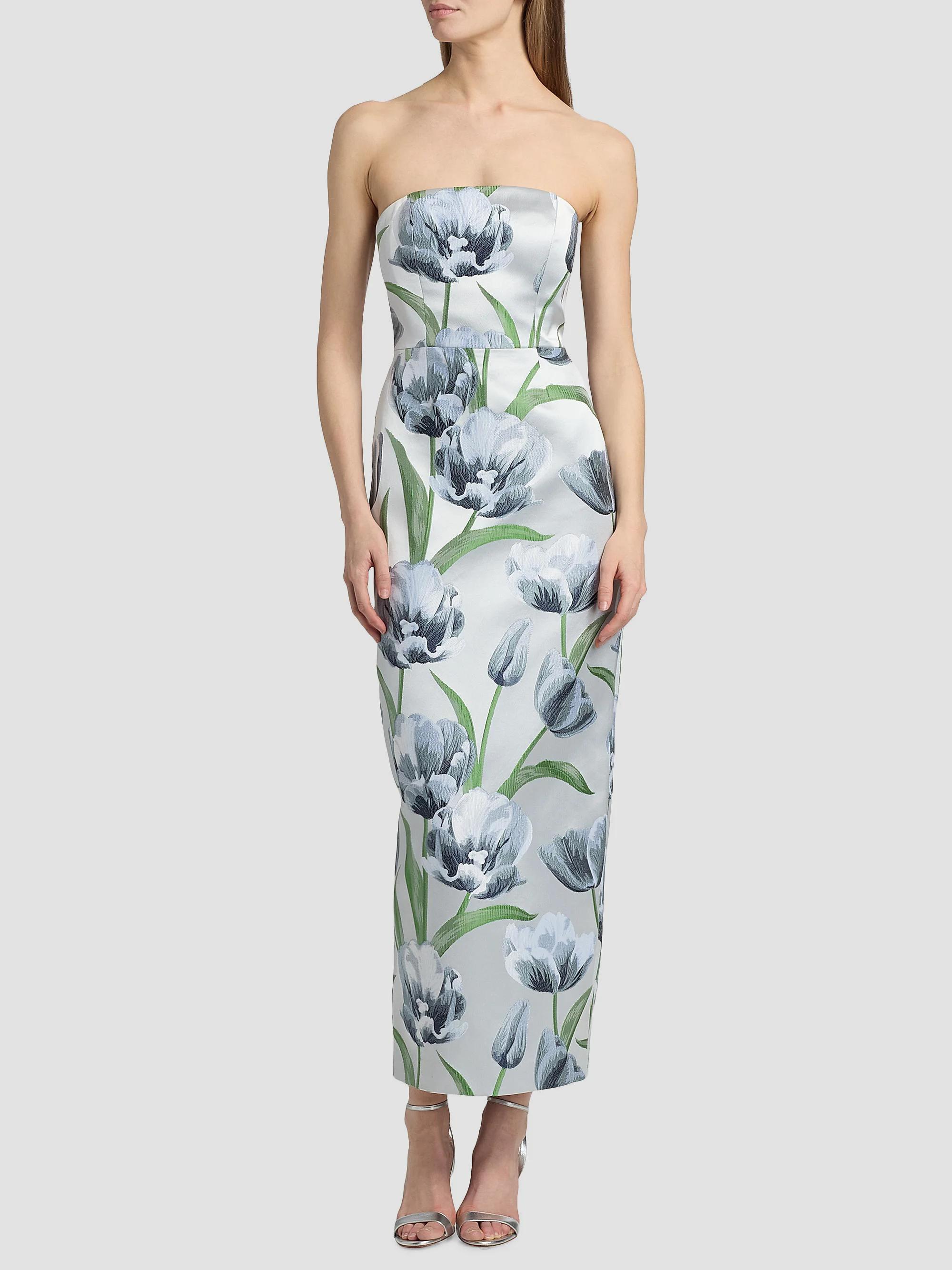 Milly Orion Tulip Jacquard Strapless Gown | Saks Fifth Avenue