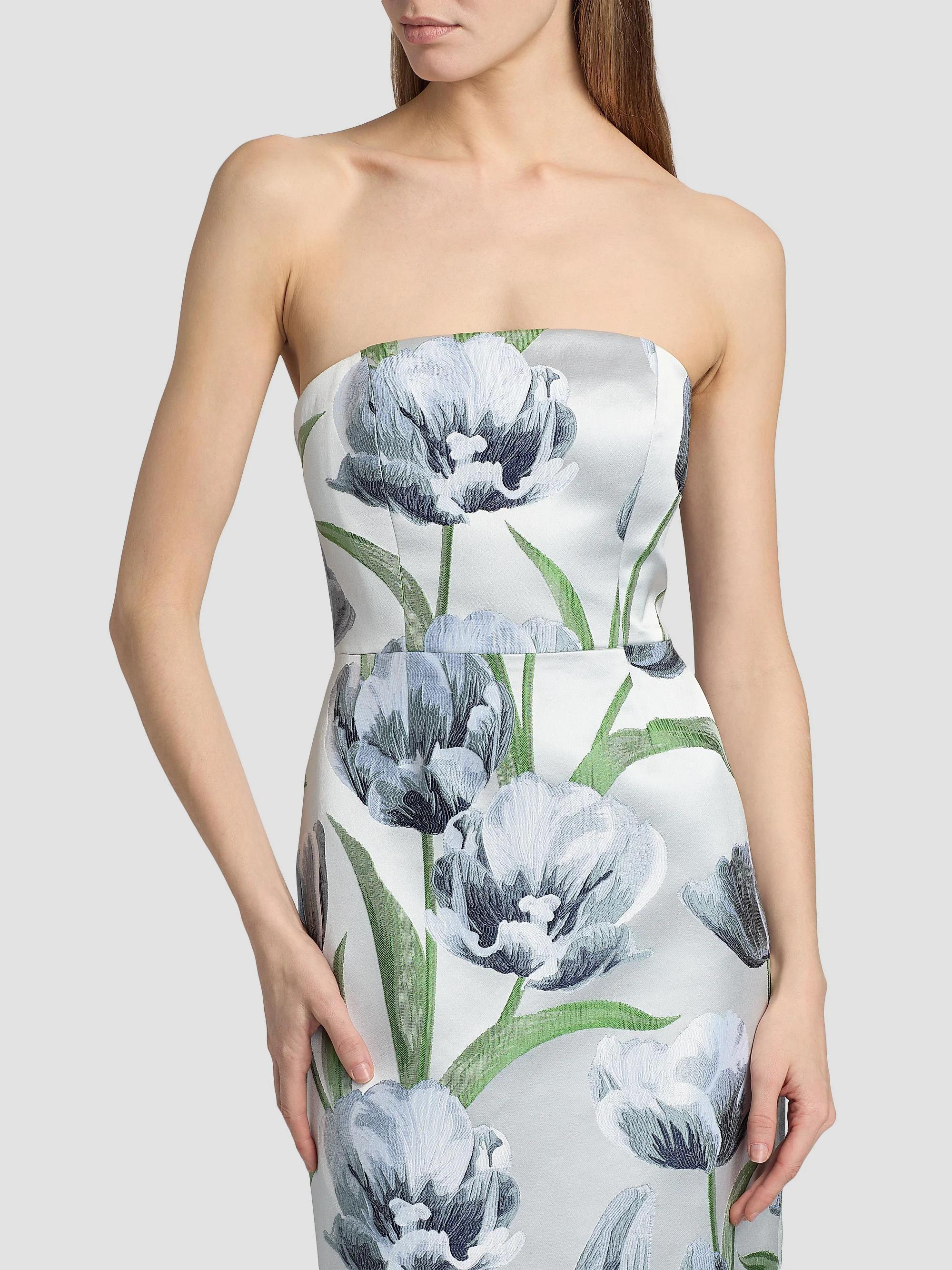 Milly Orion Tulip Jacquard Strapless Gown | Saks Fifth Avenue