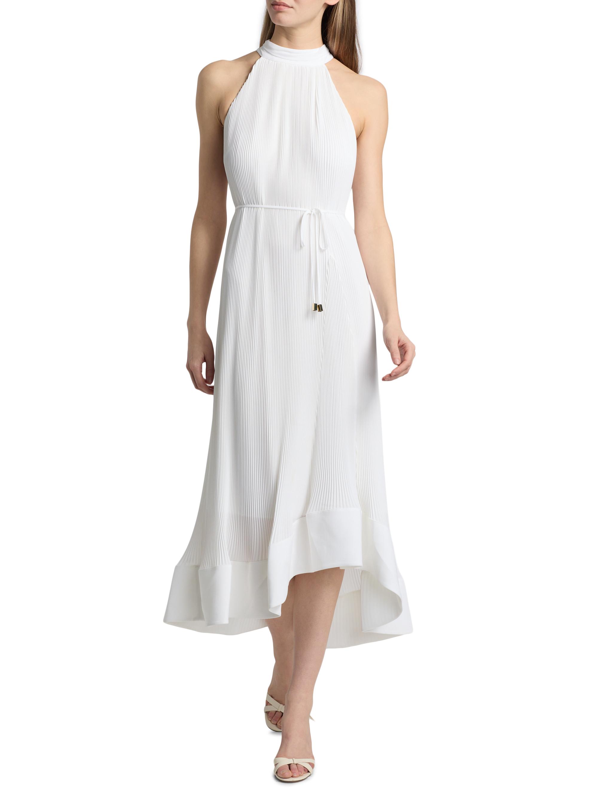 Milly Women's Nalani Pleated Midi-Dress - Navy | Thumbnail 2