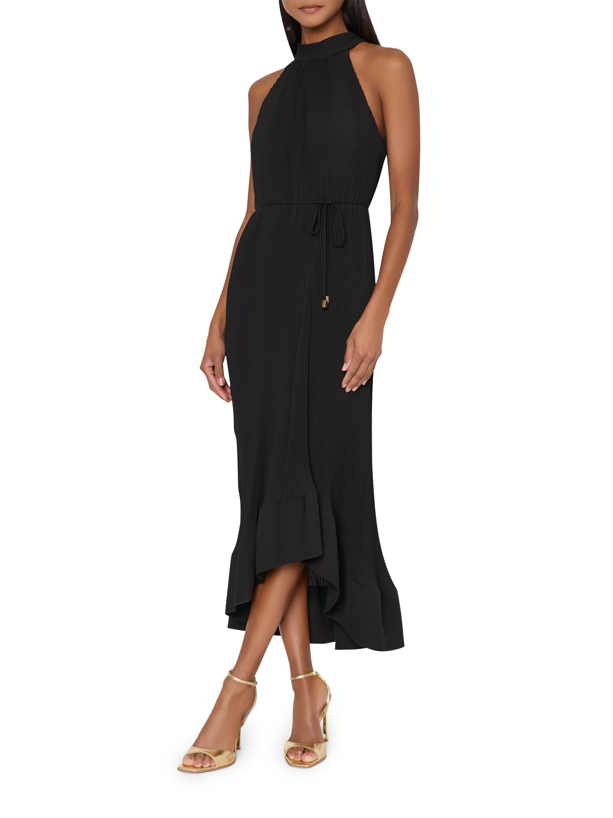 halia pleated midi dress Alice + Olivia Halia Pleated Midi Dress in Green
