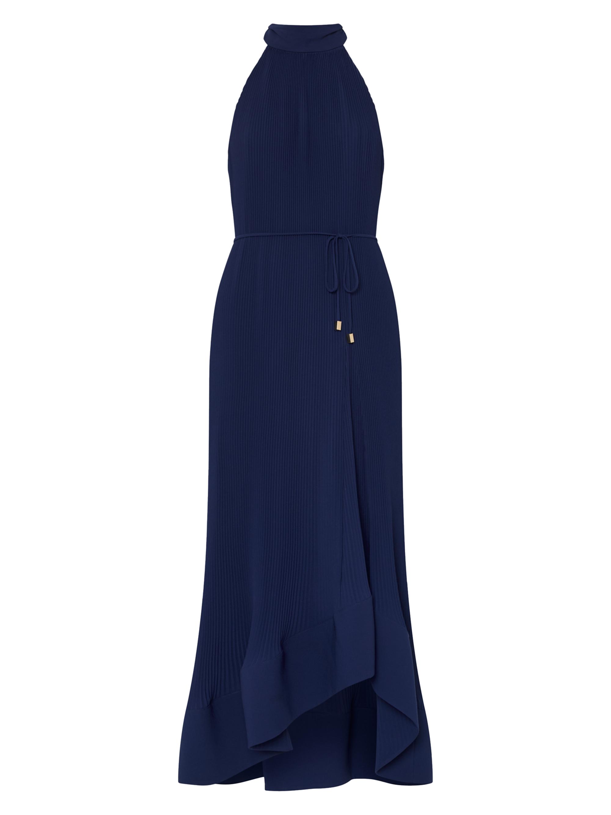 Milly Women's Nalani Pleated Midi-Dress - Navy