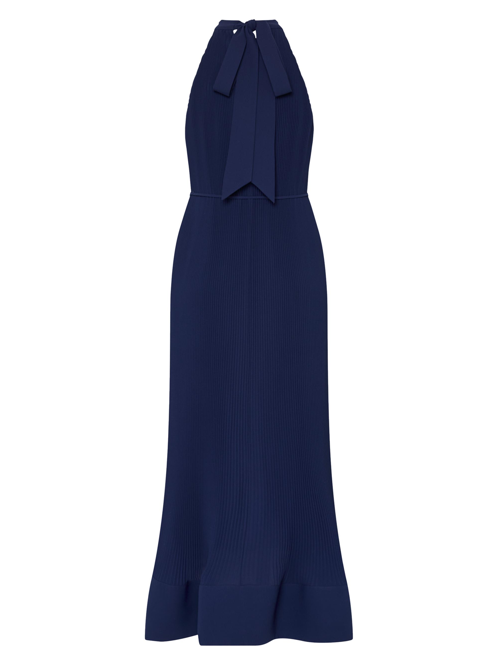 Milly Women's Nalani Pleated Midi-Dress - Navy | Thumbnail 3
