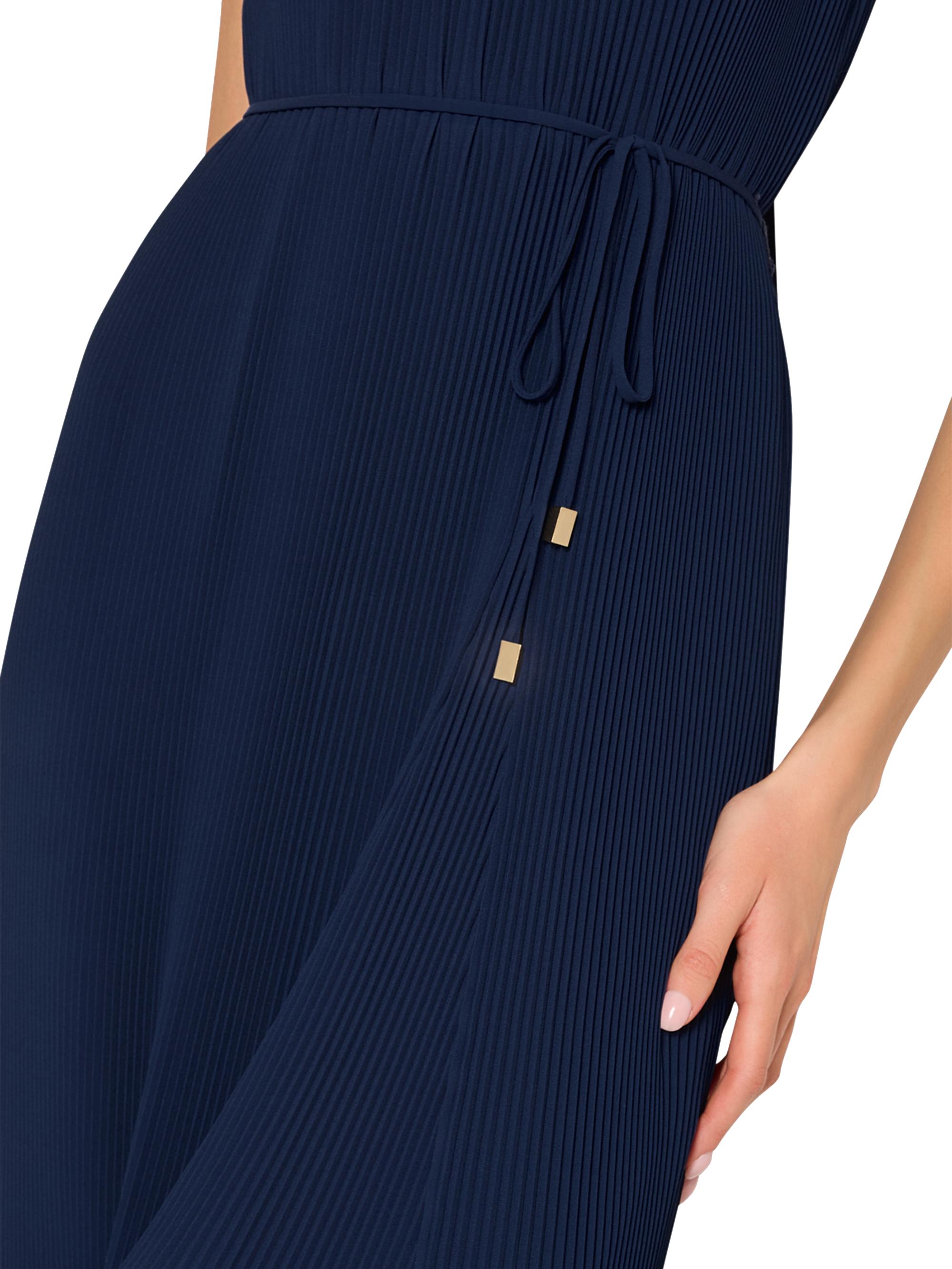 Milly Women's Nalani Pleated Midi-Dress - Navy | Thumbnail 6