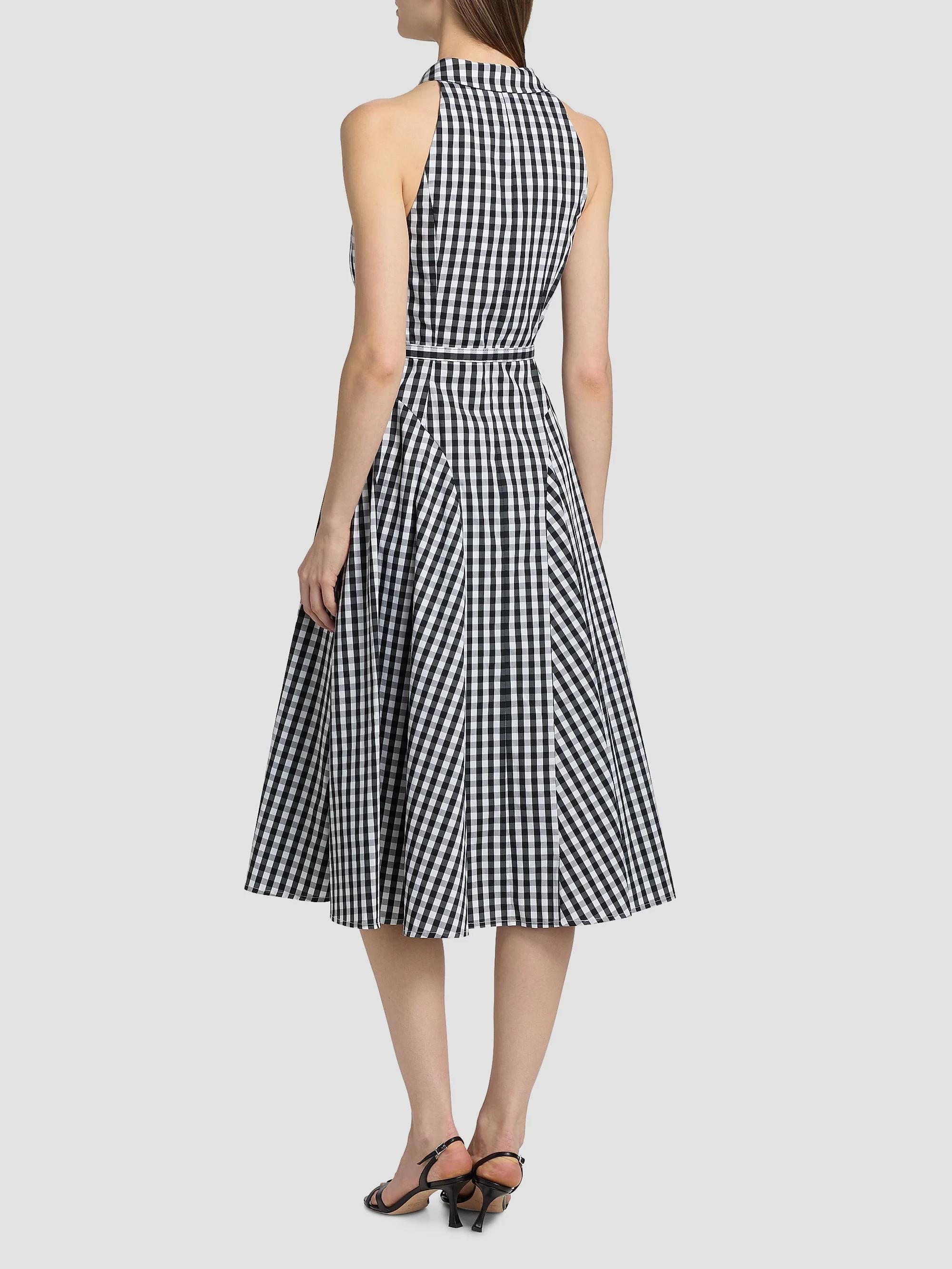 Milly Maxine Gingham Sleeveless Midi-Shirtdress | Saks Fifth Avenue