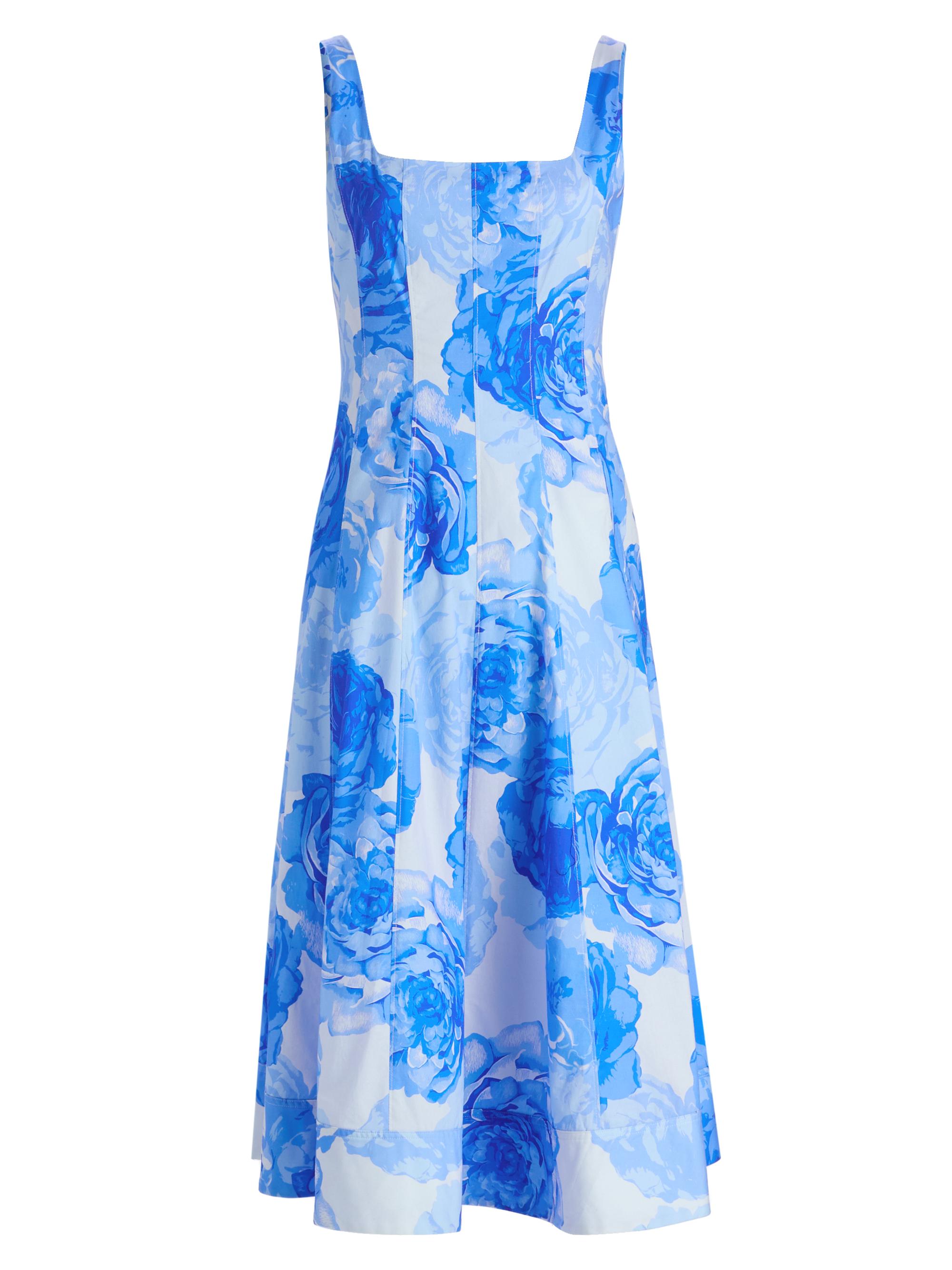 farm rio sequin blue anthurium flowers midi slip dress Blue Anthurium Flowers Slip Maxi Dress – FARM Rio