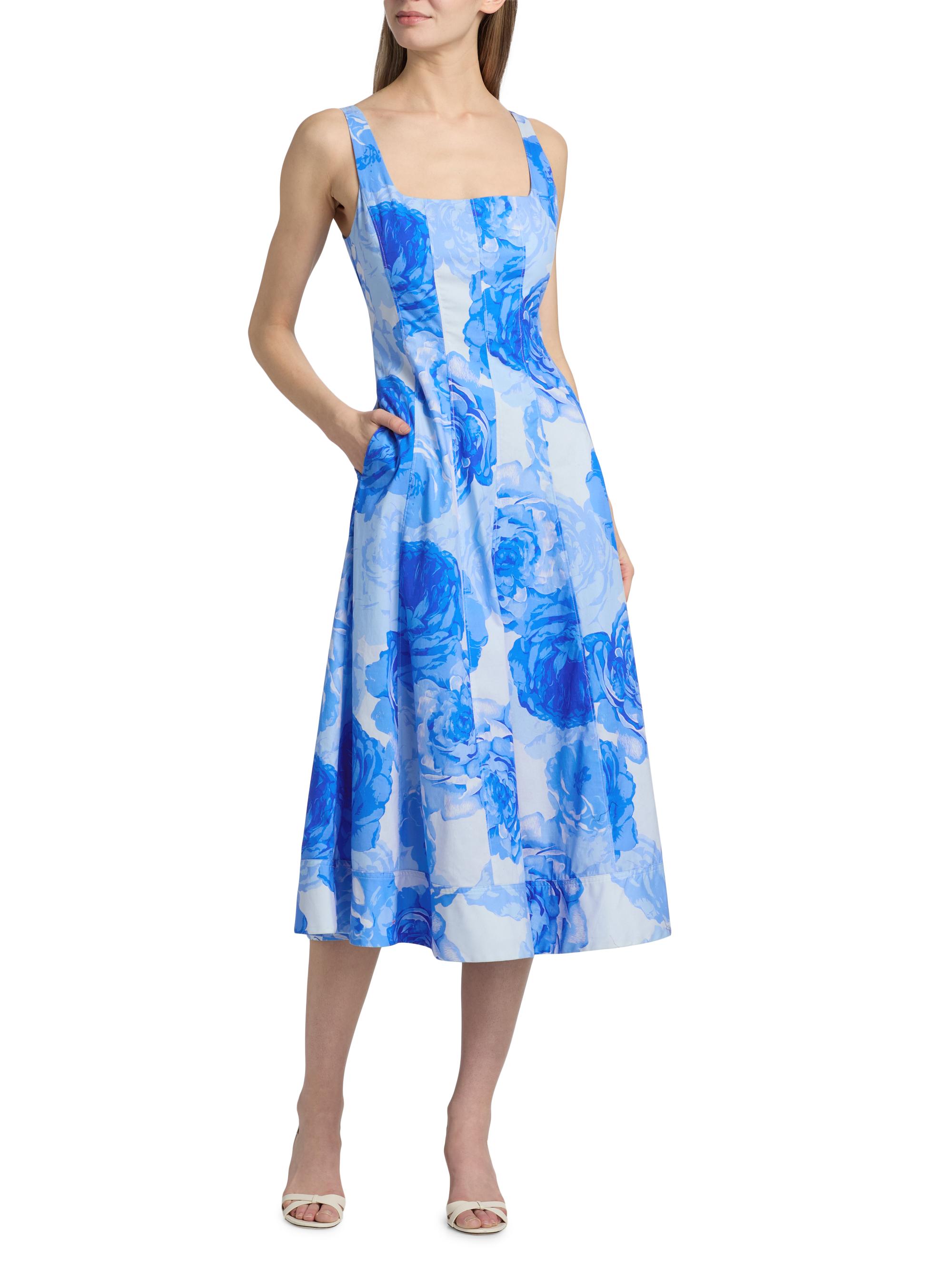 white denim midi dress Camila White Denim Midi Dress