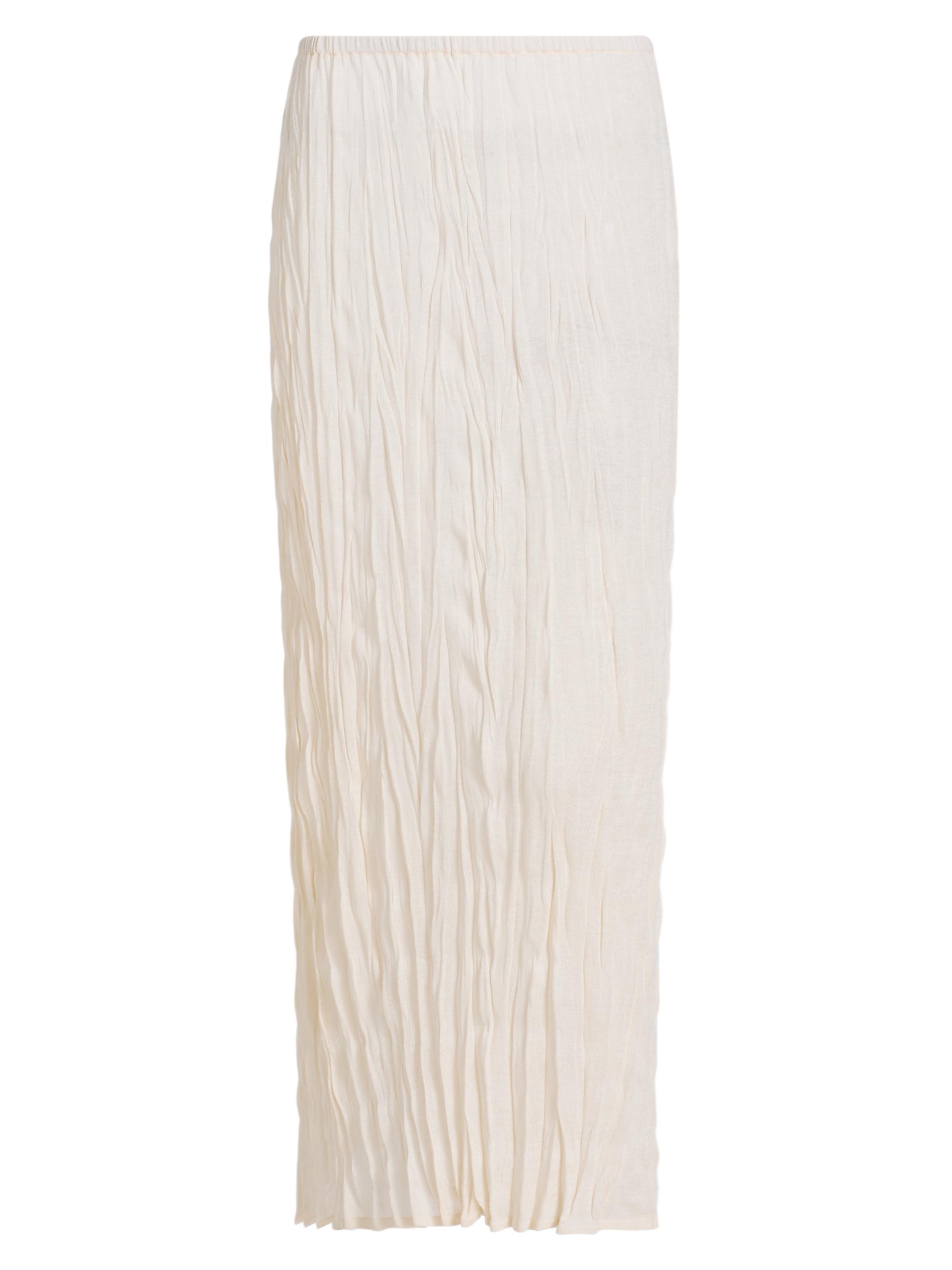 Toteme Women's Crinkle Knit Maxi Skirt - Pale Apricot