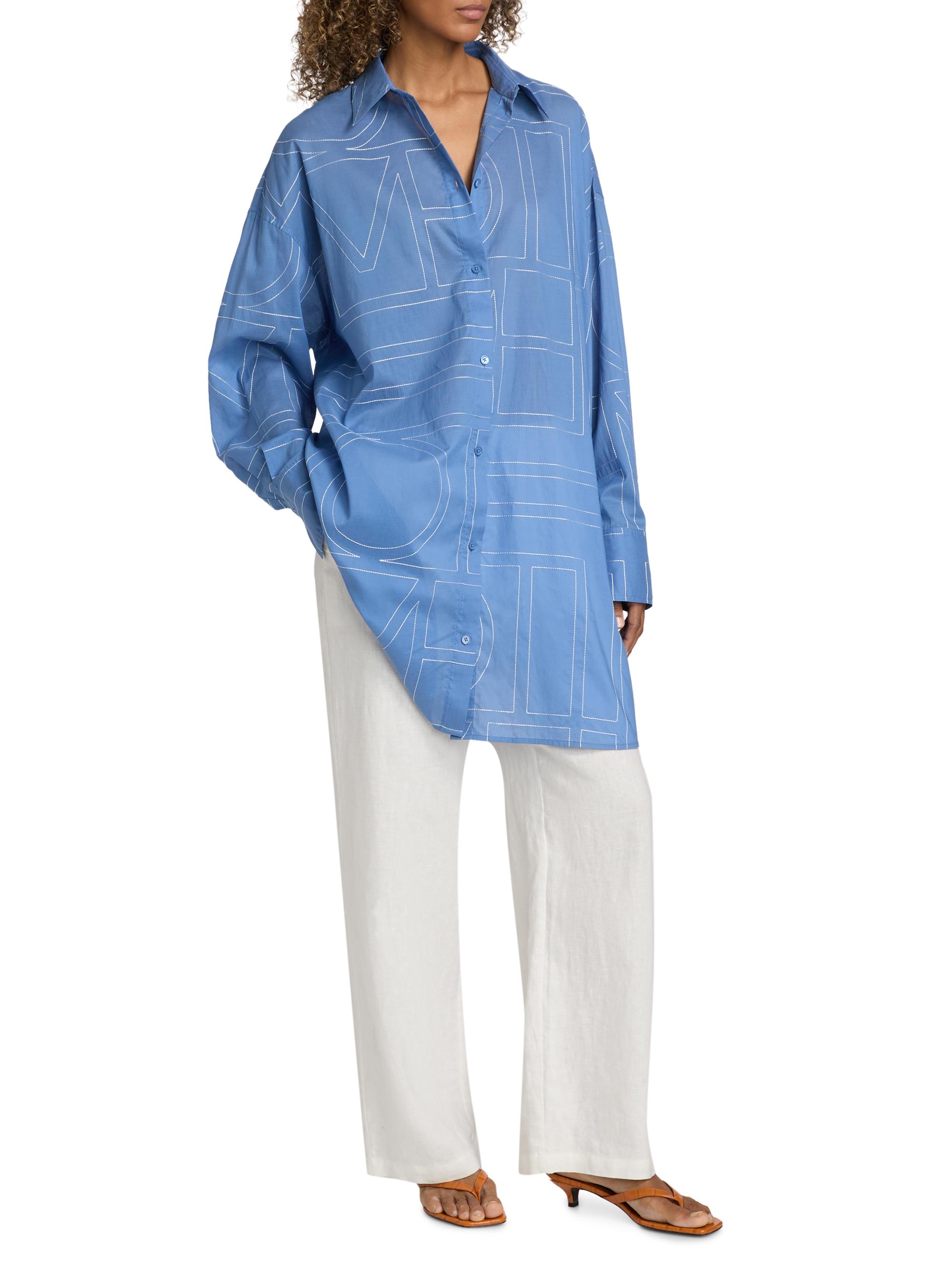 Toteme Monogram Long Summer Shirt | Saks Fifth Avenue