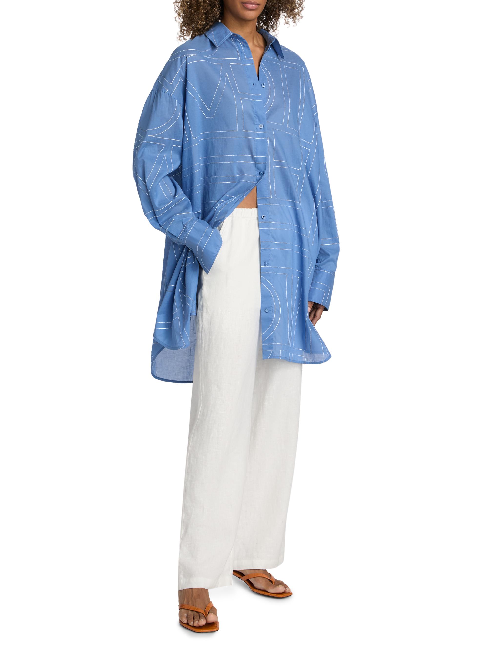 Toteme Monogram Long Summer Shirt | Saks Fifth Avenue