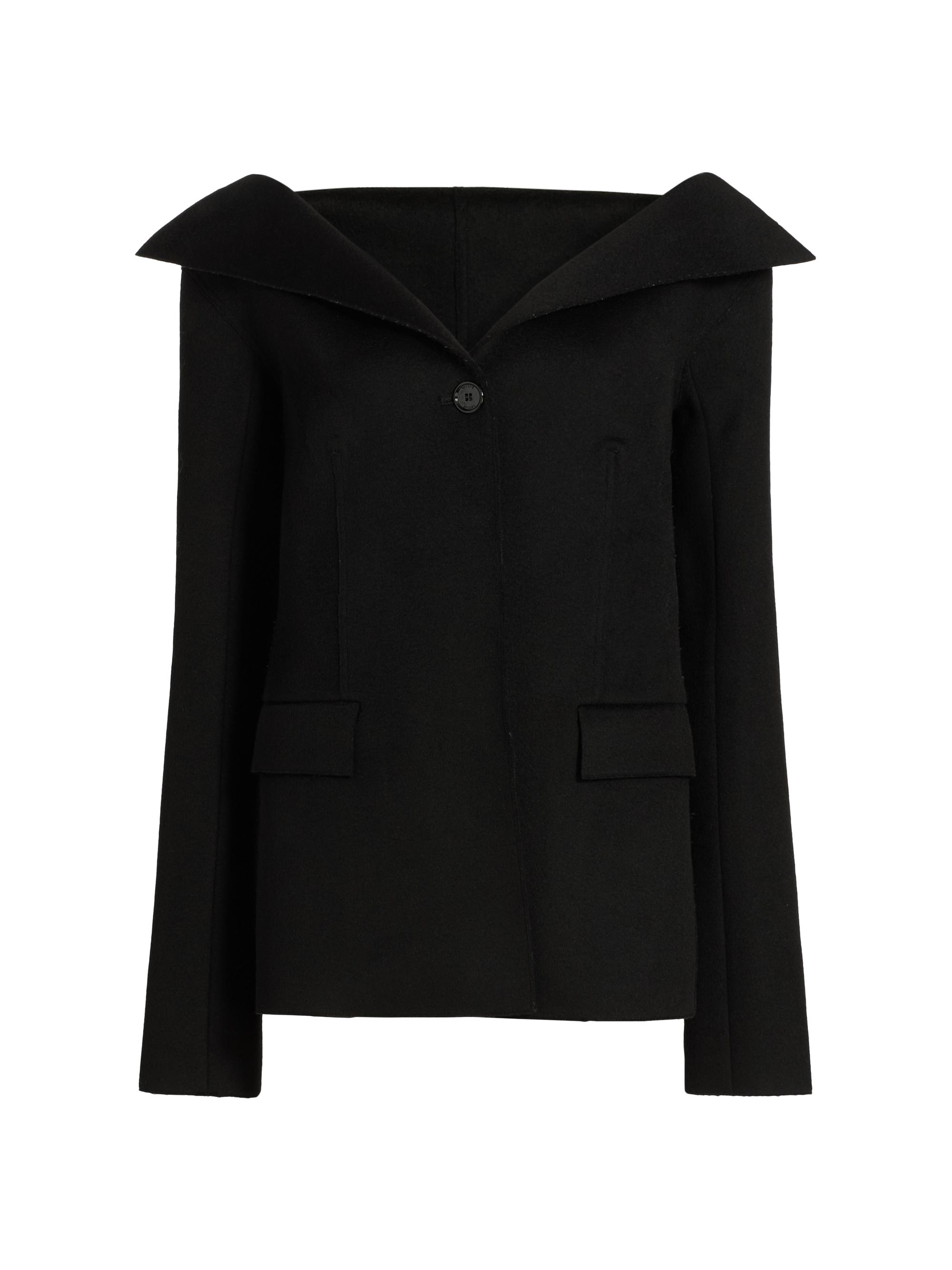 Toteme Women's Open Collar Wool Jacket - Black