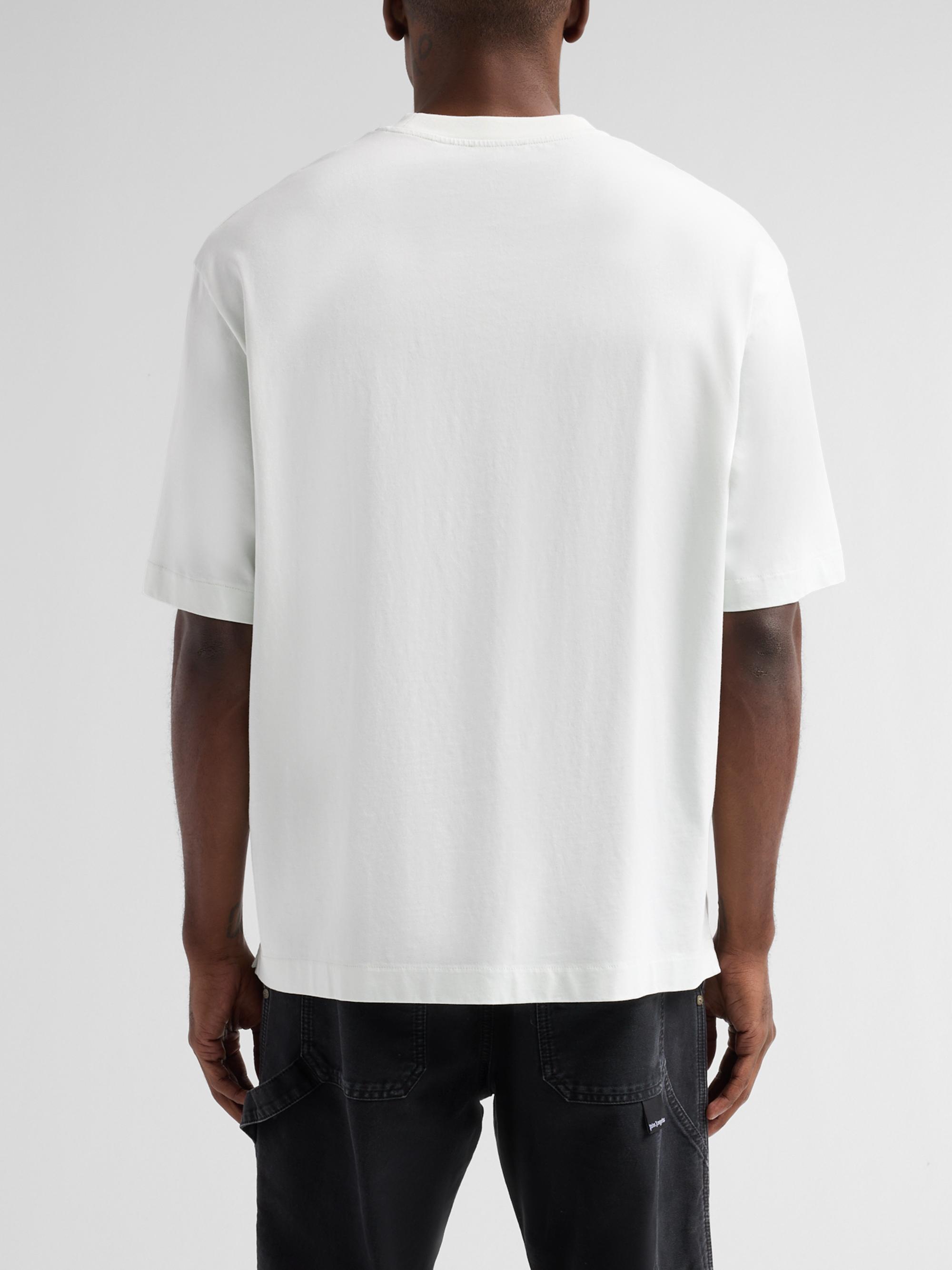 Off-White Men's Statement Drop-Shoulder Cotton T-Shirt - Blue Wash | Thumbnail 3