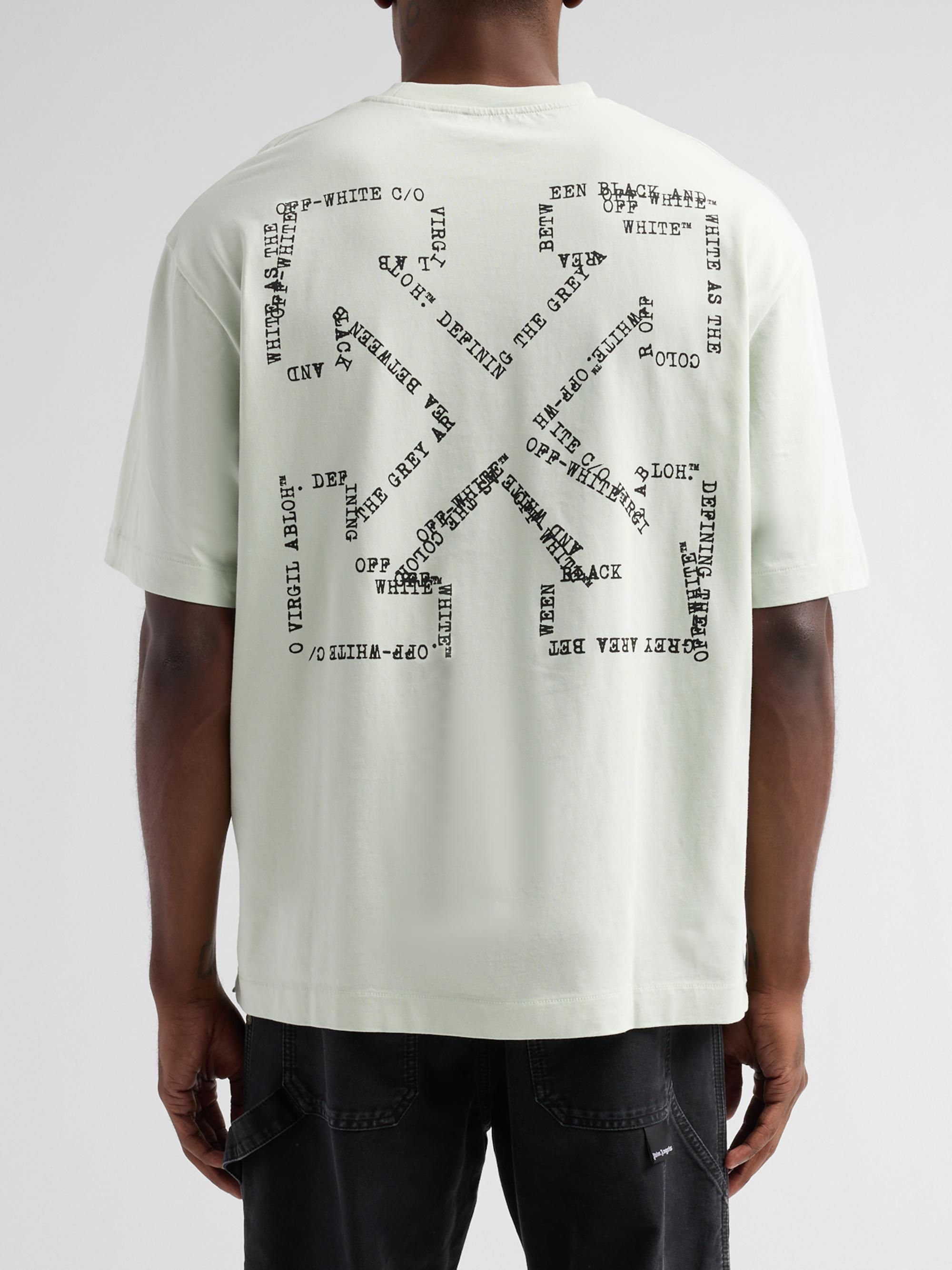 Off-White Men's Logo Cotton Crewneck T-Shirt - Mint | Thumbnail 3
