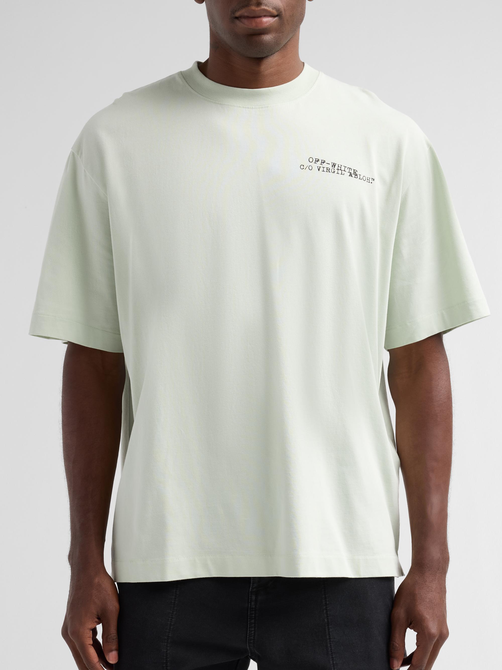 Off-White Men's Logo Cotton Crewneck T-Shirt - Mint | Thumbnail 5