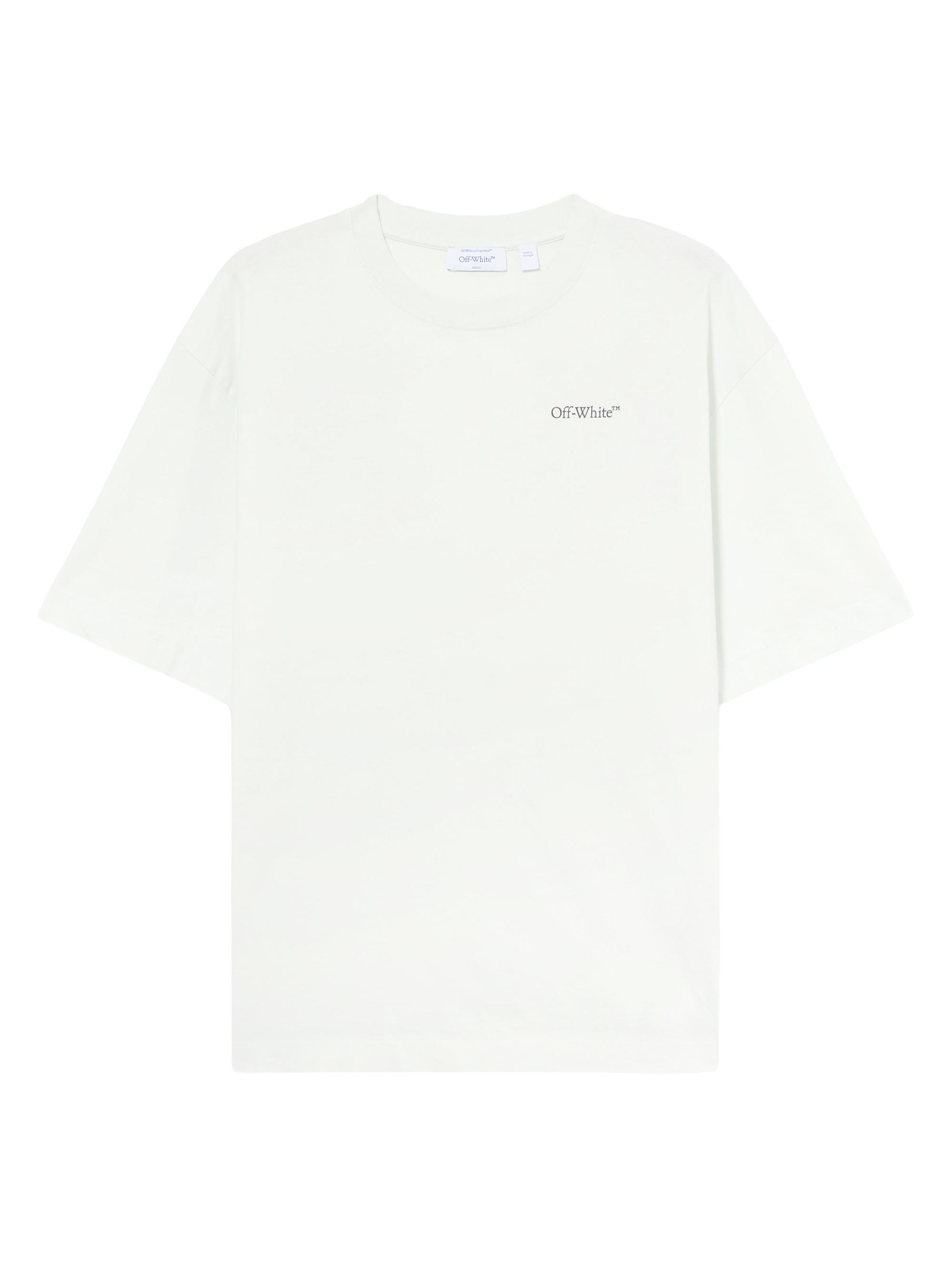 Off-White Men's Half Arrow Skate Cotton T-Shirt - Blue Wash