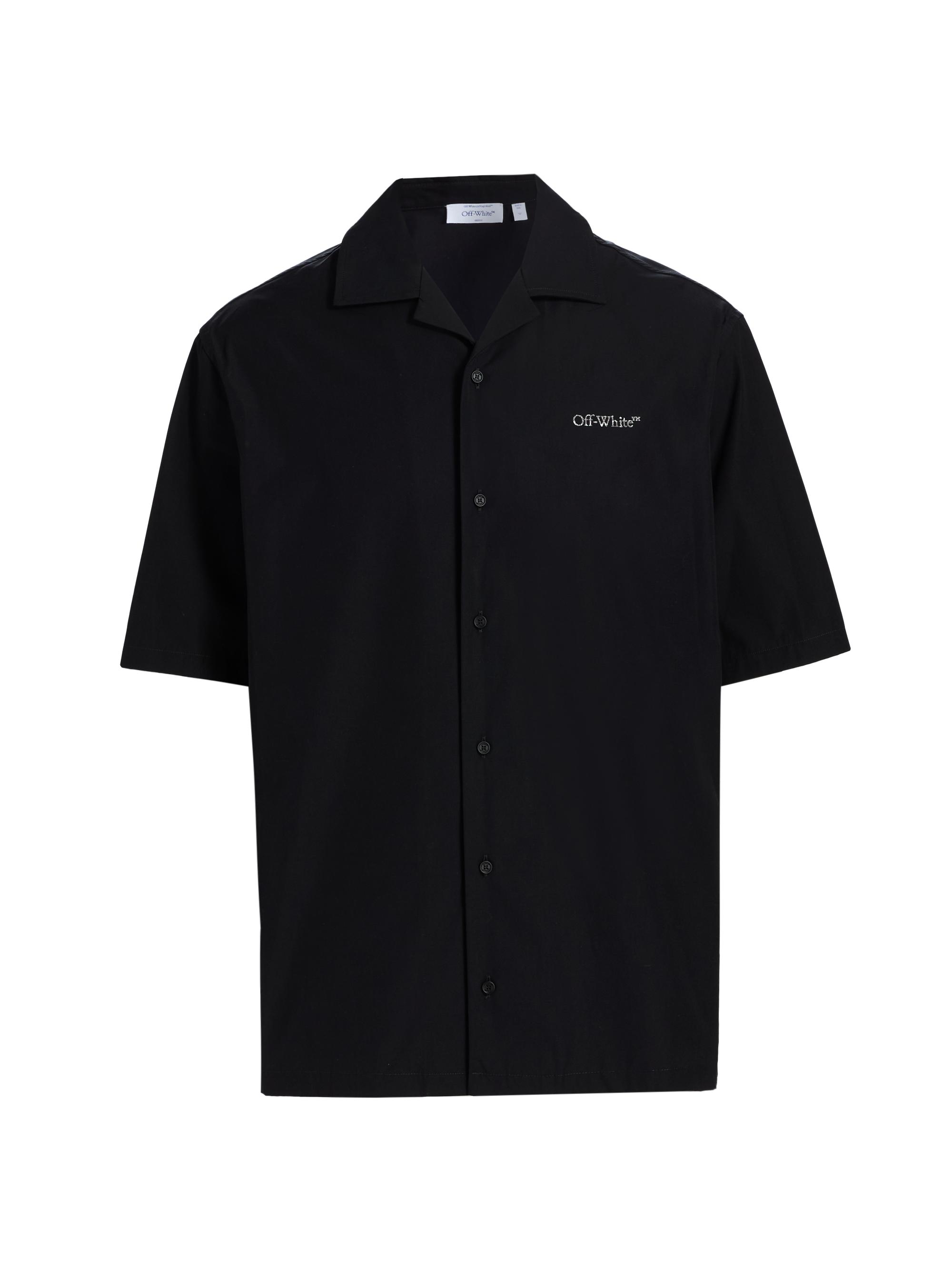 Off-White Men's Metal Arrow Poplin Bowling Shirt - Black