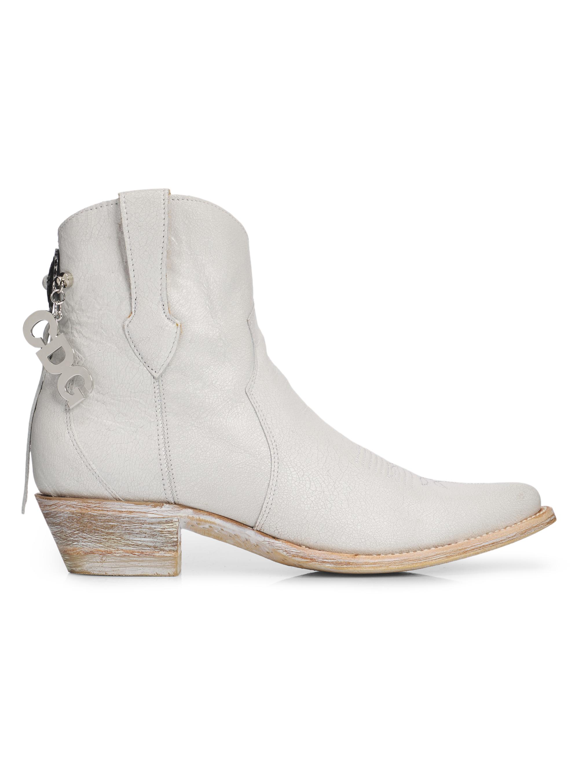 Comme des Garçons Women's CDG X Mexicana Leather Ankle Boots - White