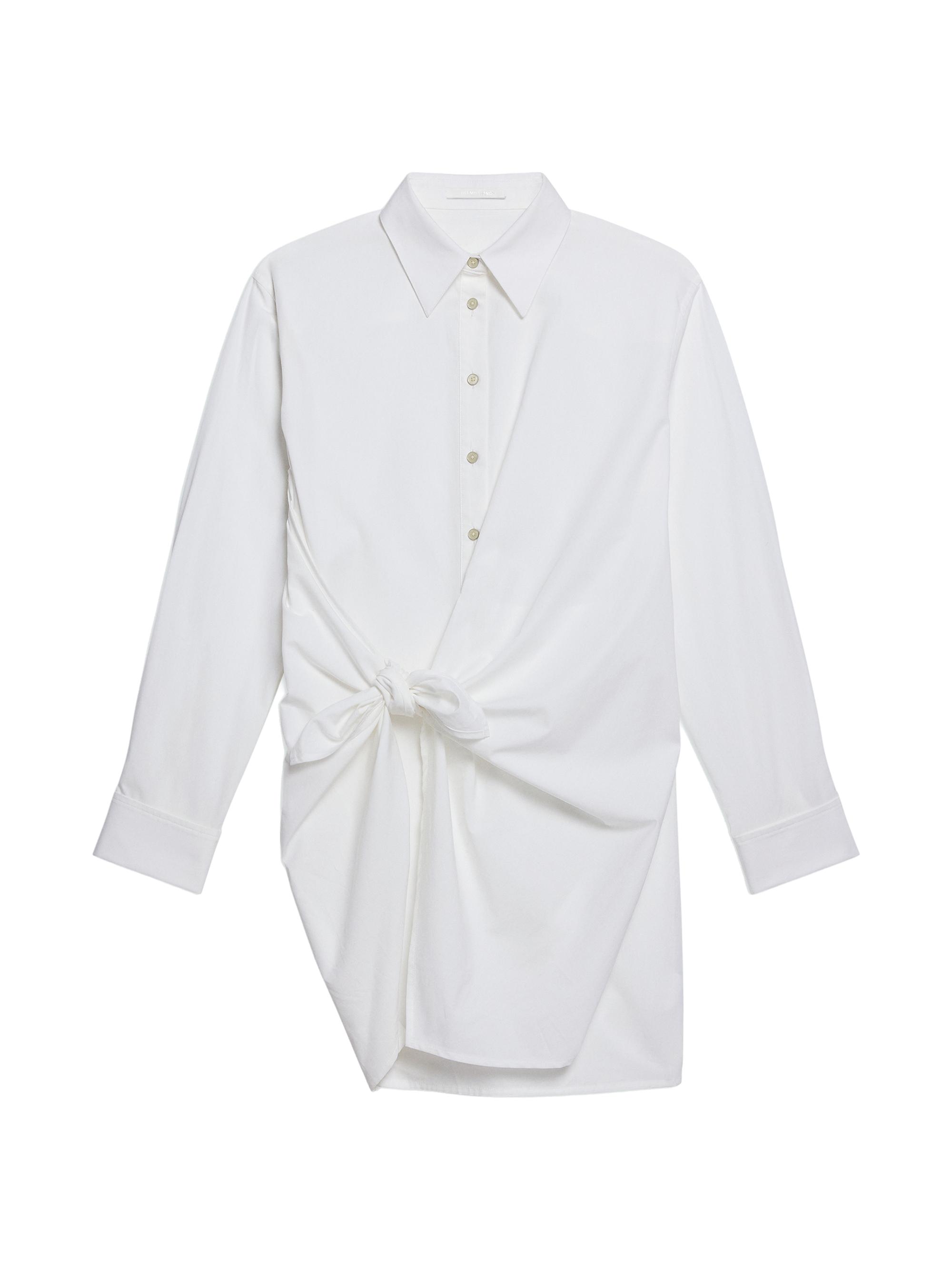 Helmut Lang Women's Knotted Cotton Shirtdress - White