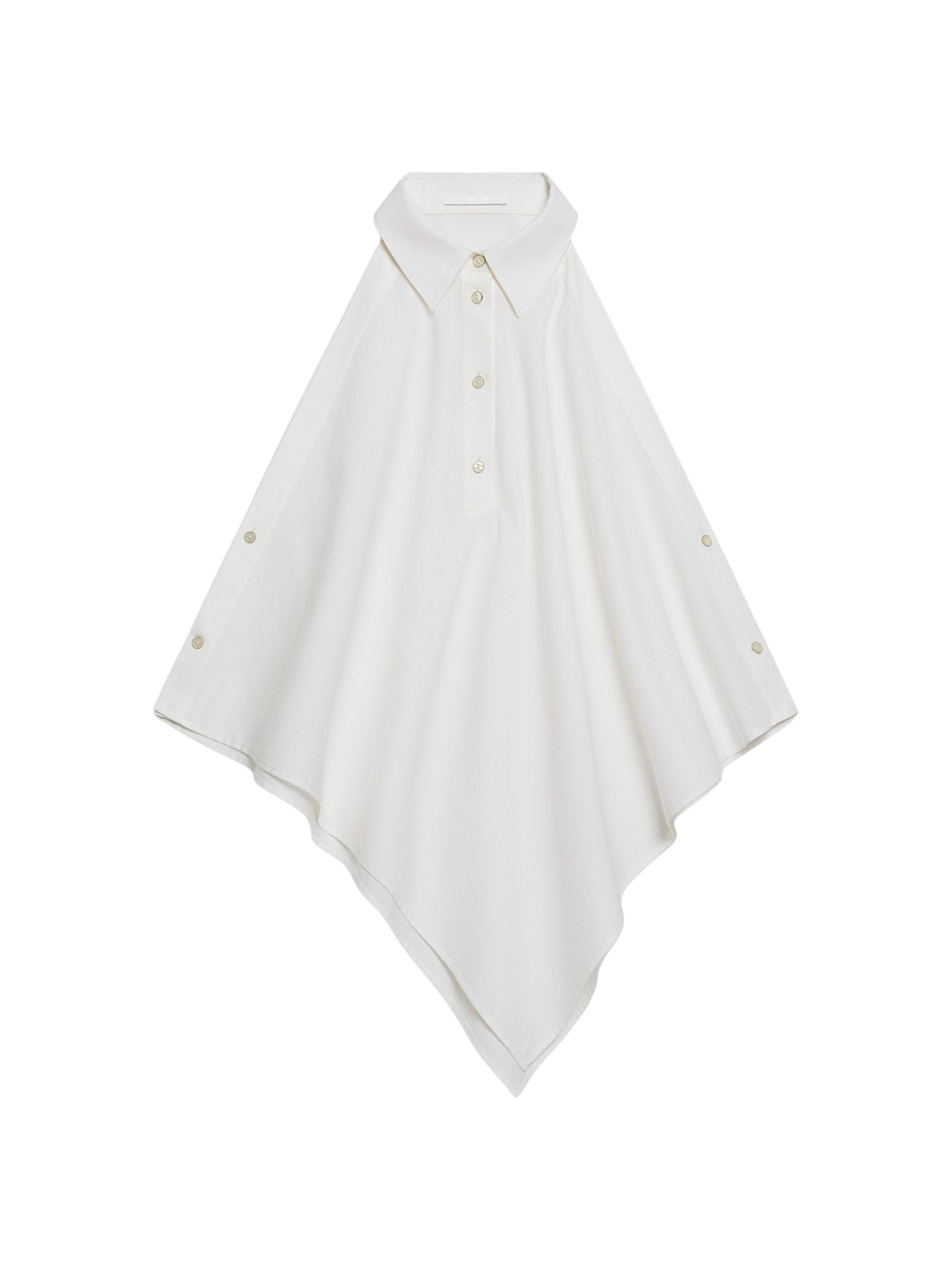 Helmut Lang Women's Collar Scarf Cotton Top - White