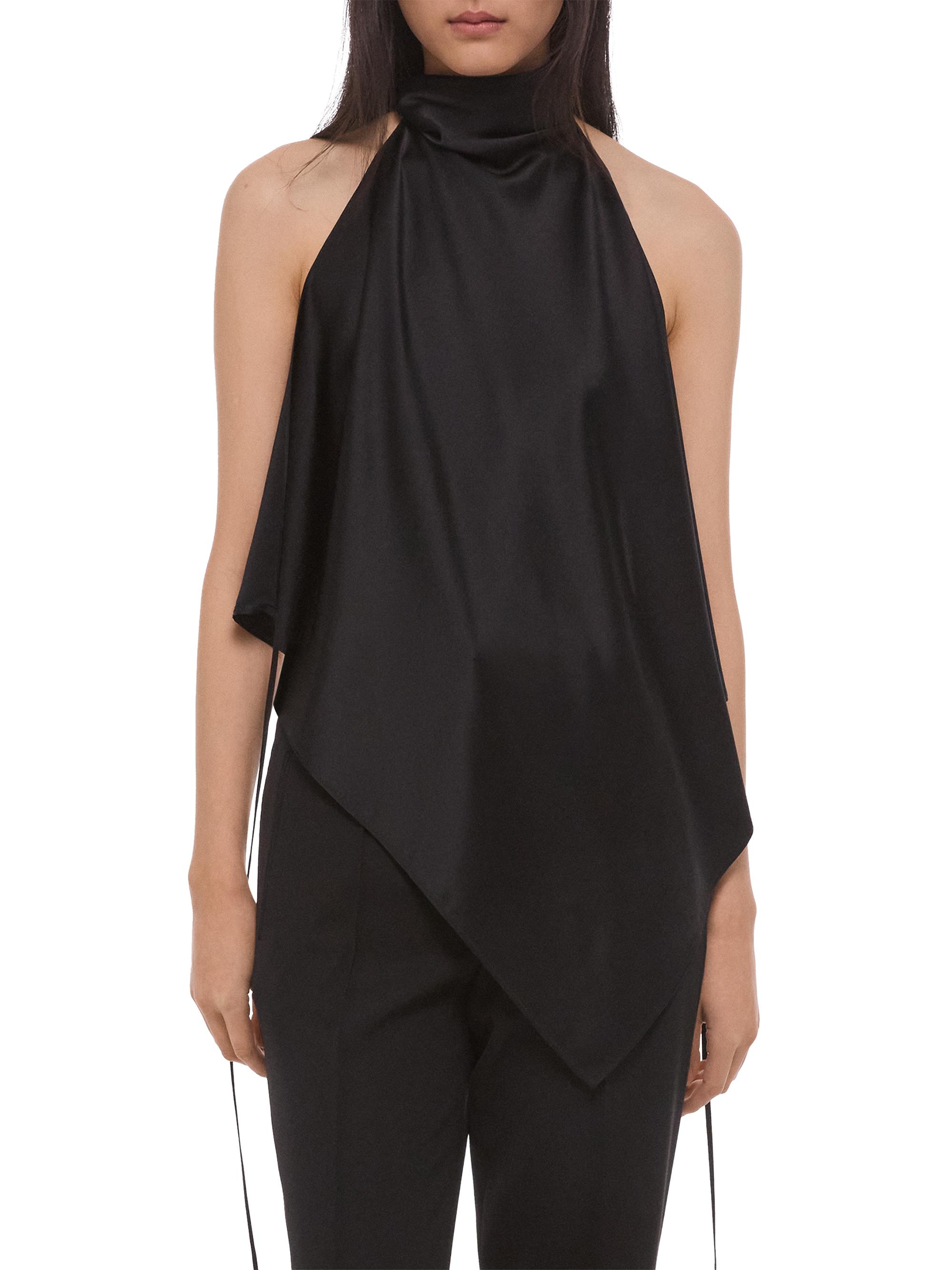 Helmut Lang Silk Charmeuse Tie Scarf Top | Saks Fifth Avenue