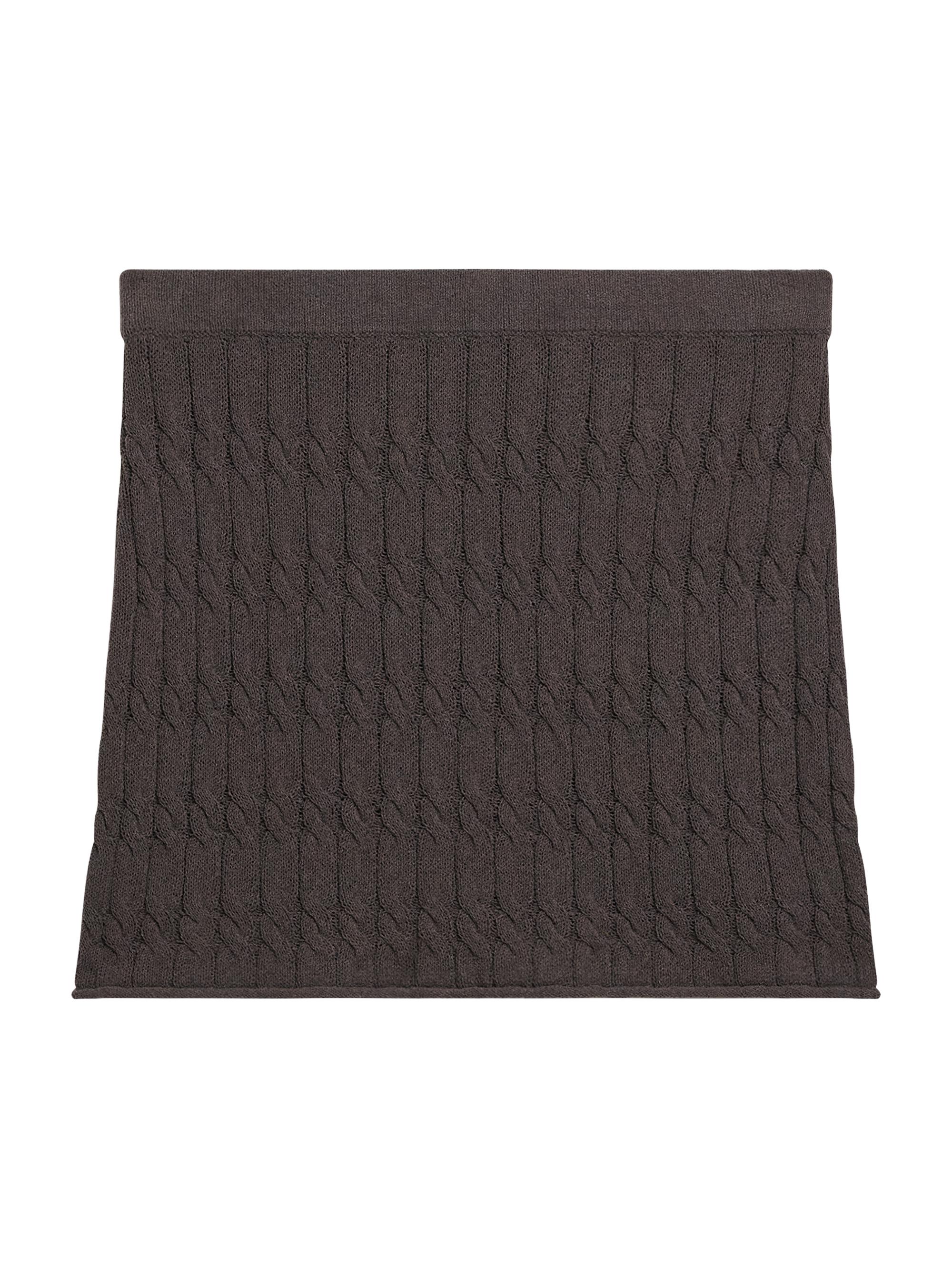 Helmut Lang Women's Cable-Knit Cotton-Blend Miniskirt - Gravel