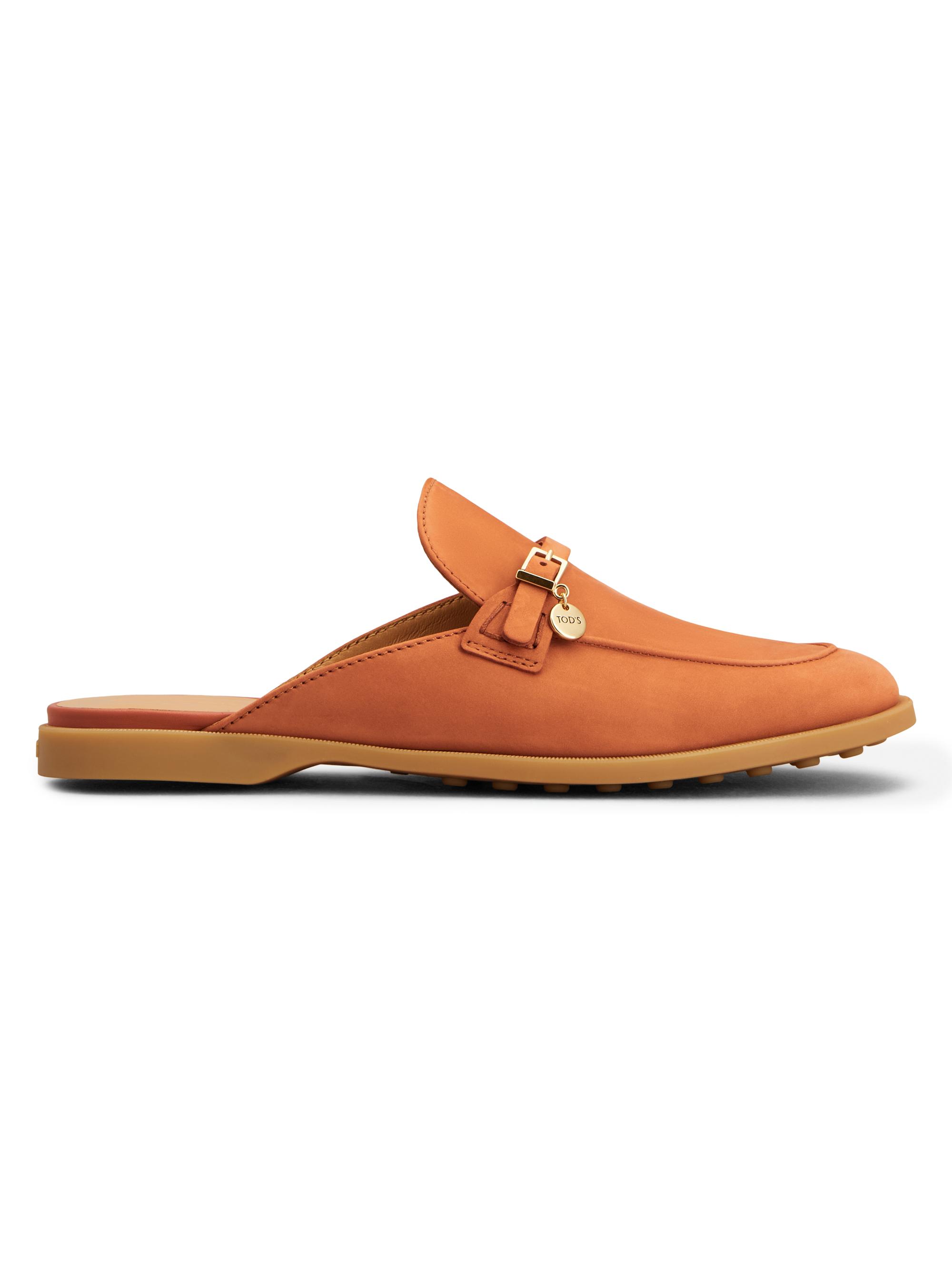Tod's Women's Suede Loafer Mules - Terracotta Chiaro