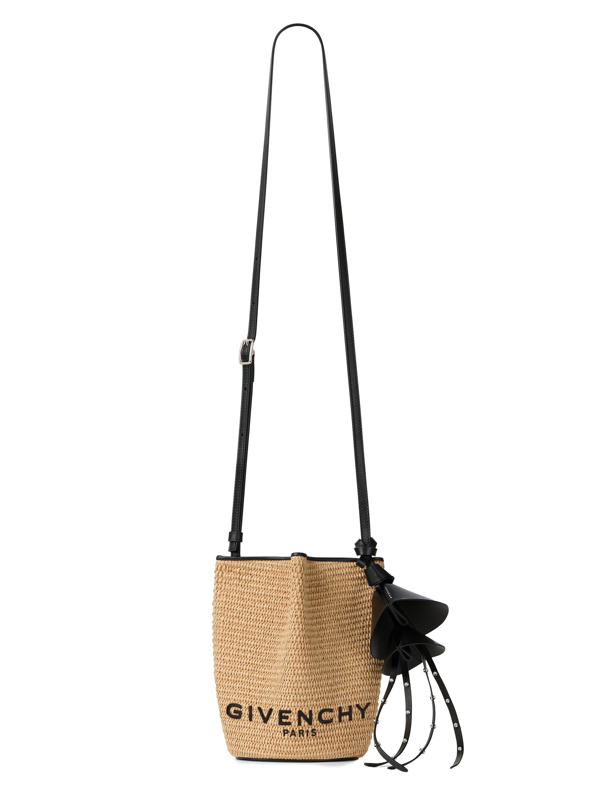 Givenchy Women's Nano Snap Bucket Bag in Raffia - Natural