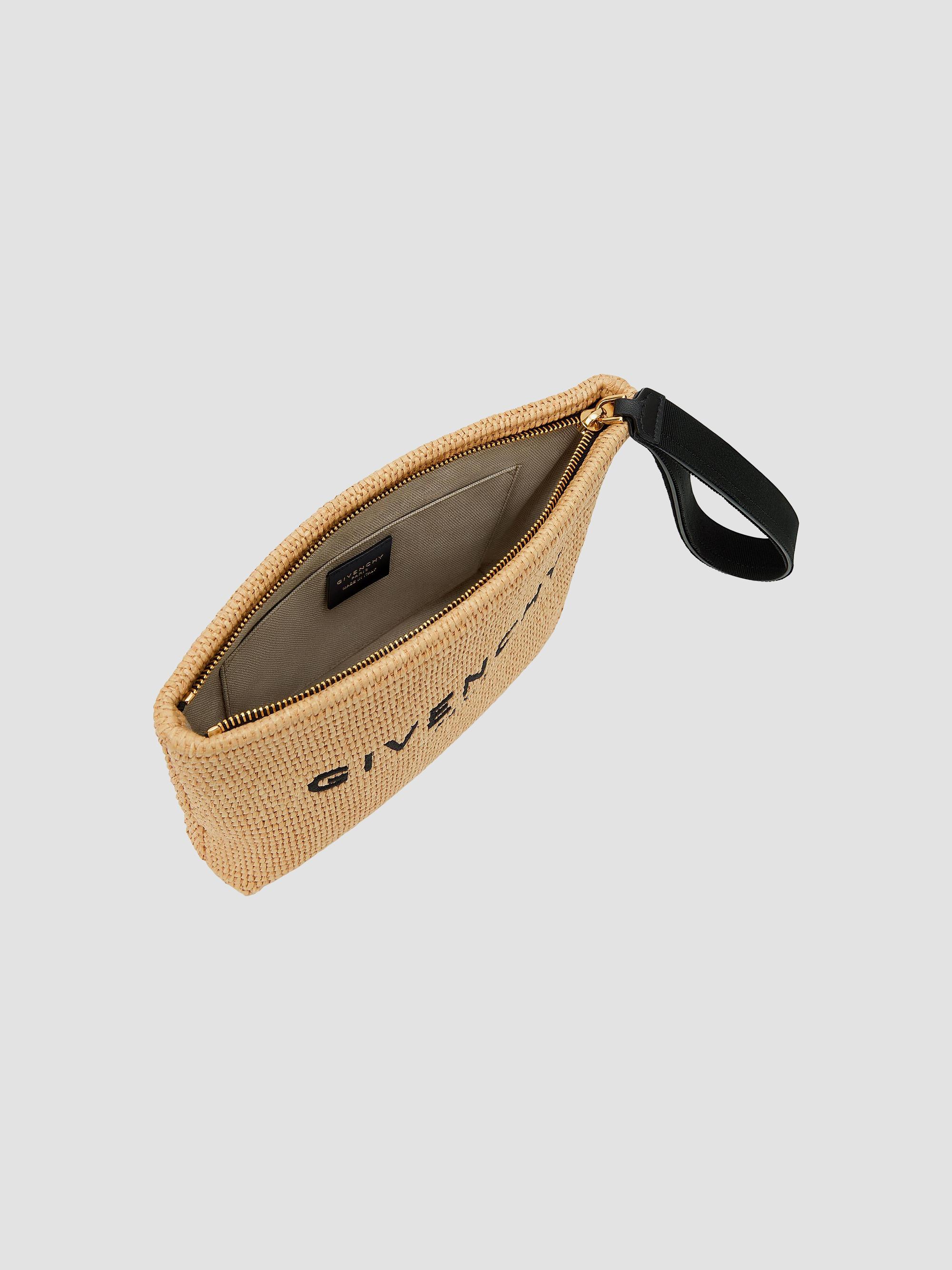 Givenchy Pouch in Raffia | Saks Fifth Avenue