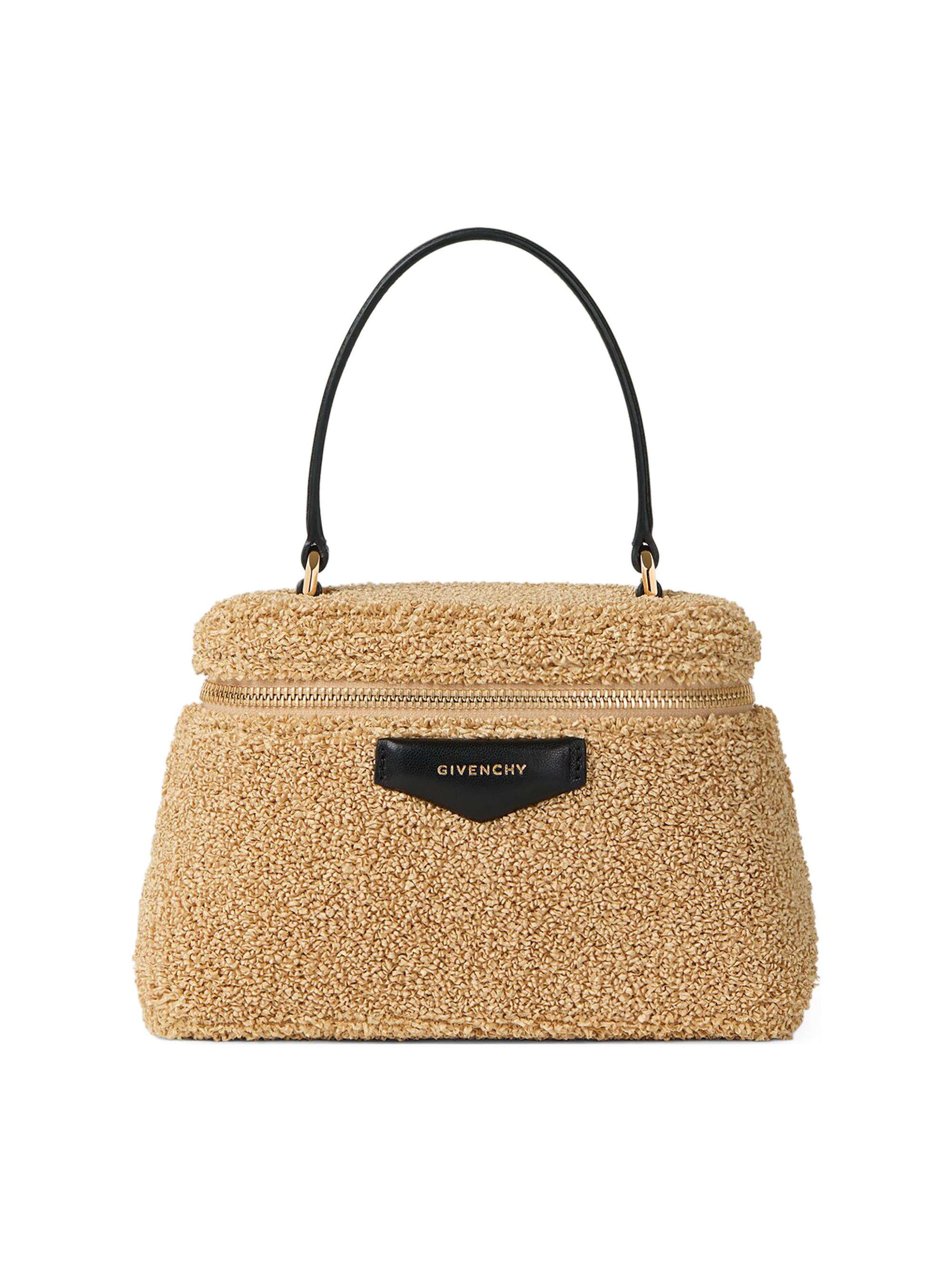 Givenchy Women's Antigona Vanity Bag in Sponge Raffia with Chain - Natural