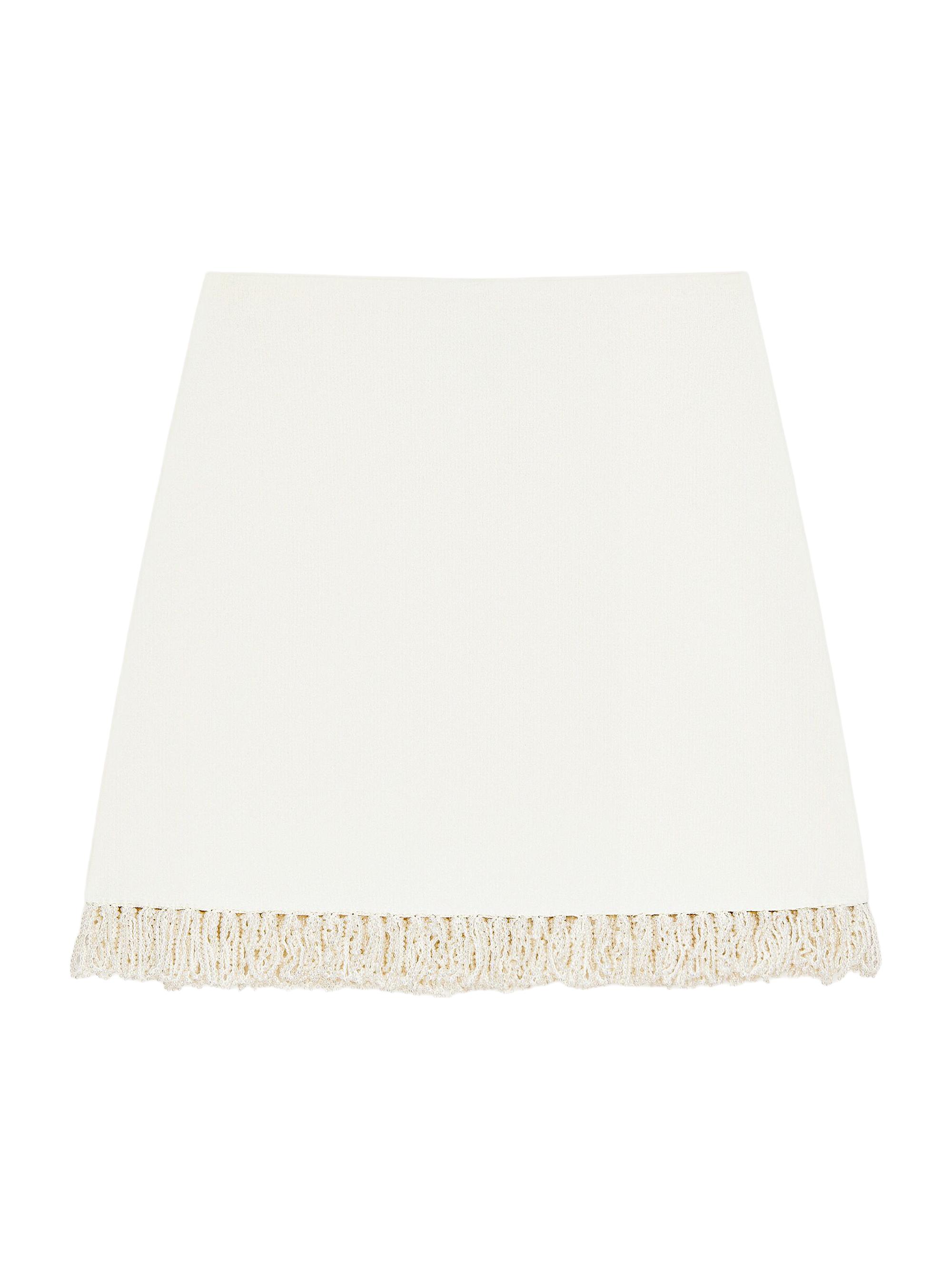 Givenchy Women's Mini Skirt in Knit with Embroidered Pearls - - Women's Clothing