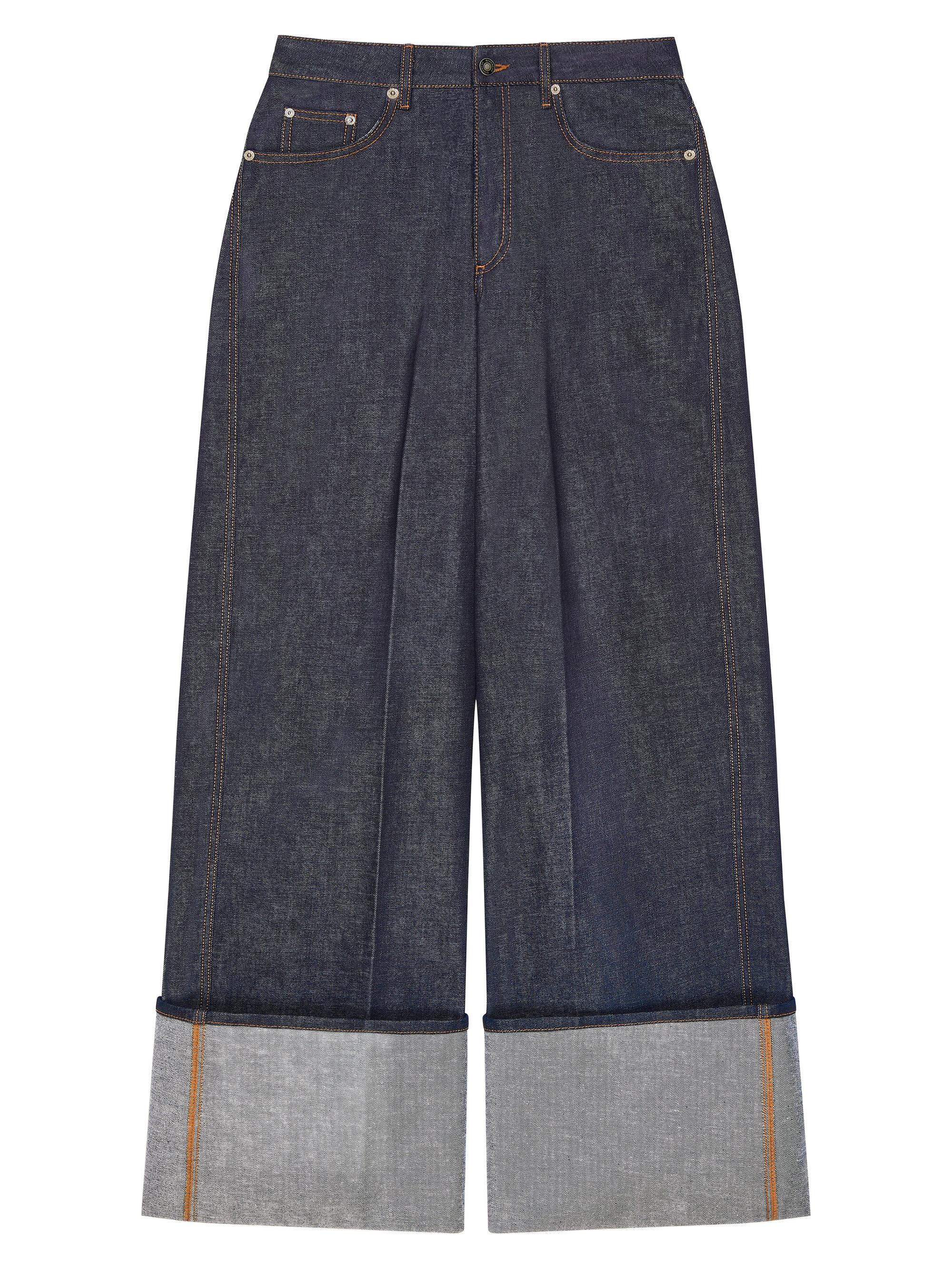 Givenchy Women's Raw Turn-Up Jeans - Dark Blue