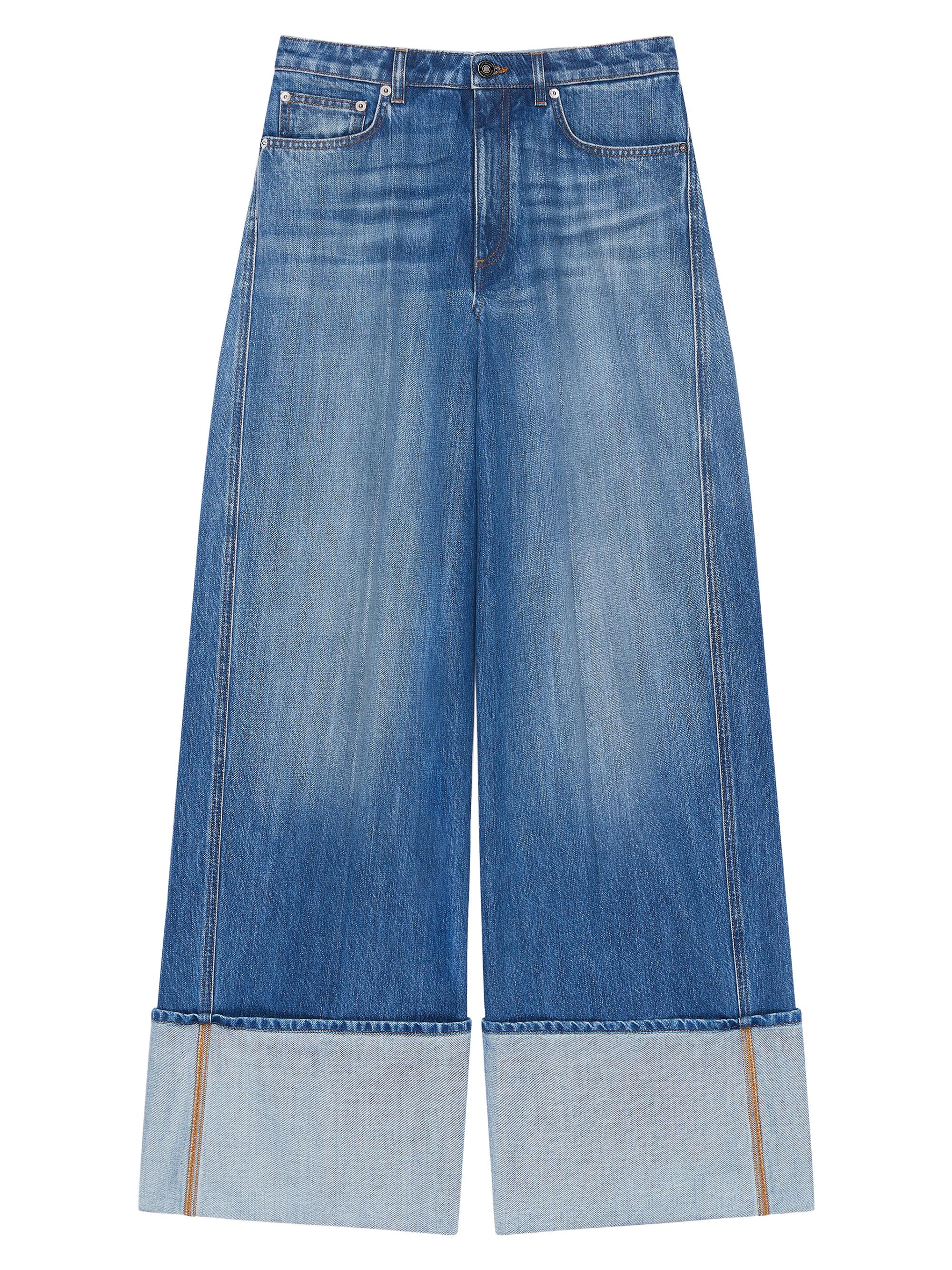 Givenchy Women's Turn-Up Jeans - Medium Blue