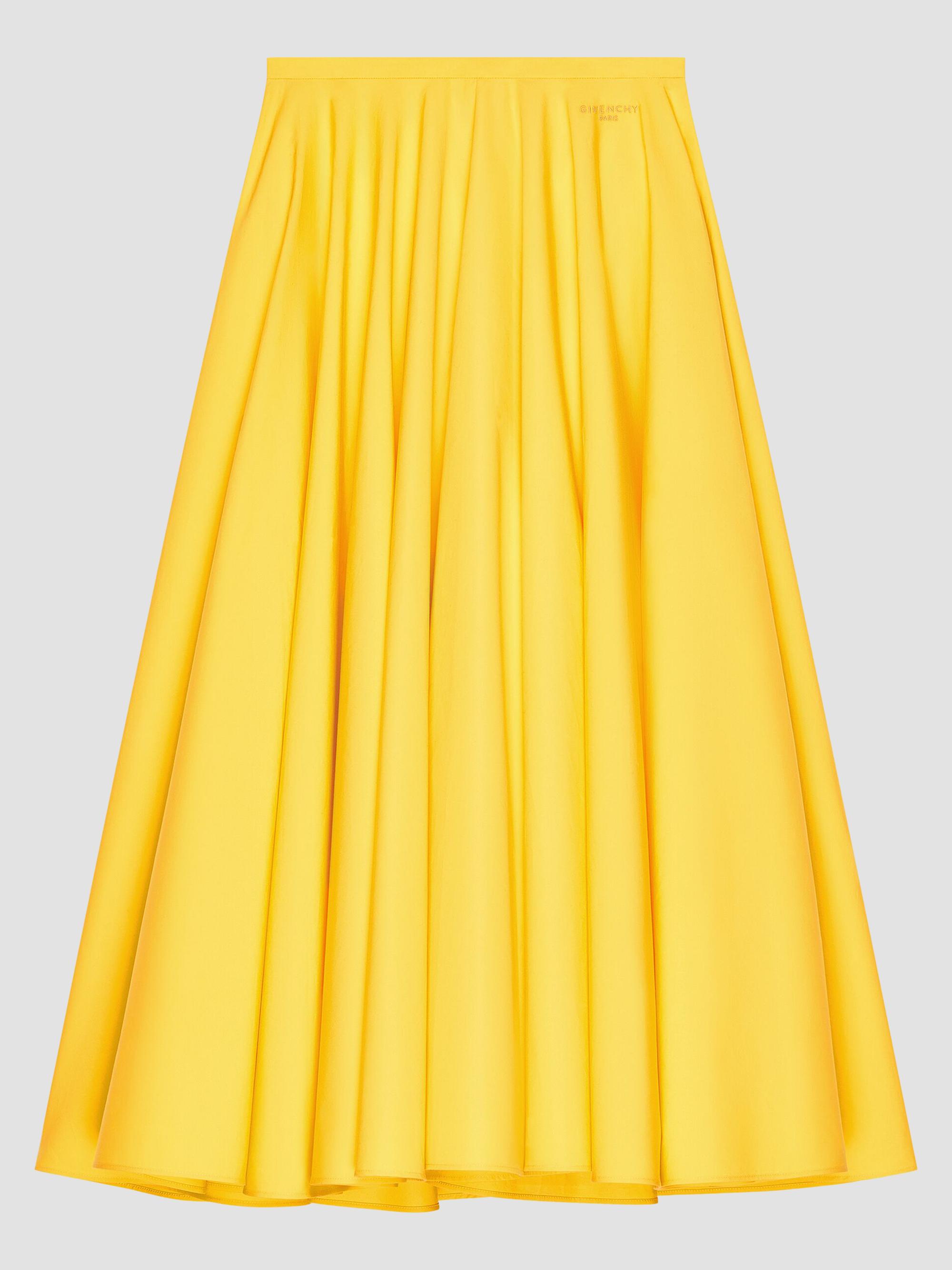 Givenchy Women's Long Circular Skirt in Poplin - Golden Yellow | Thumbnail 5
