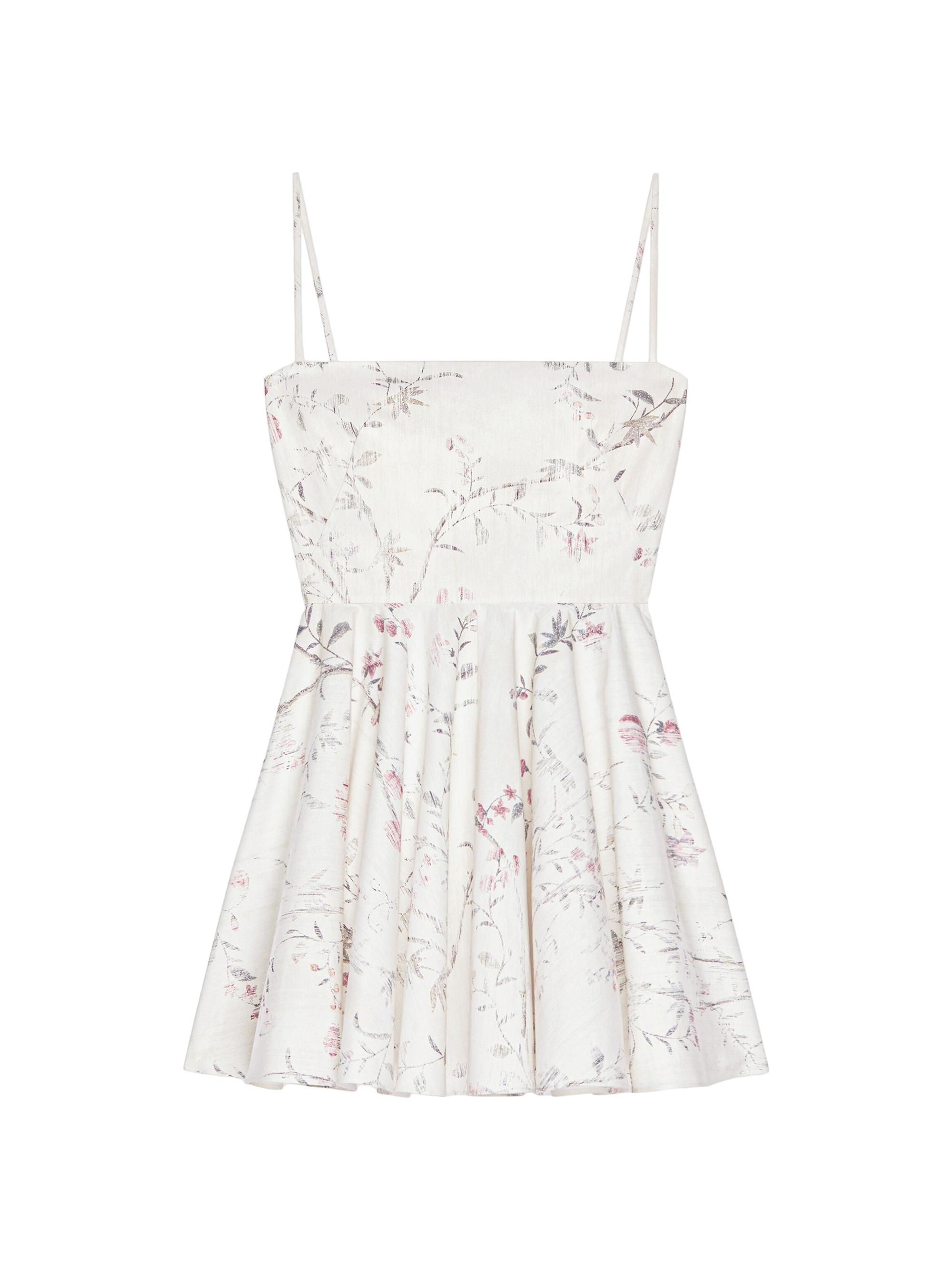 Givenchy Women's Sliced Mini Dress in Poplin with Floral Print - White