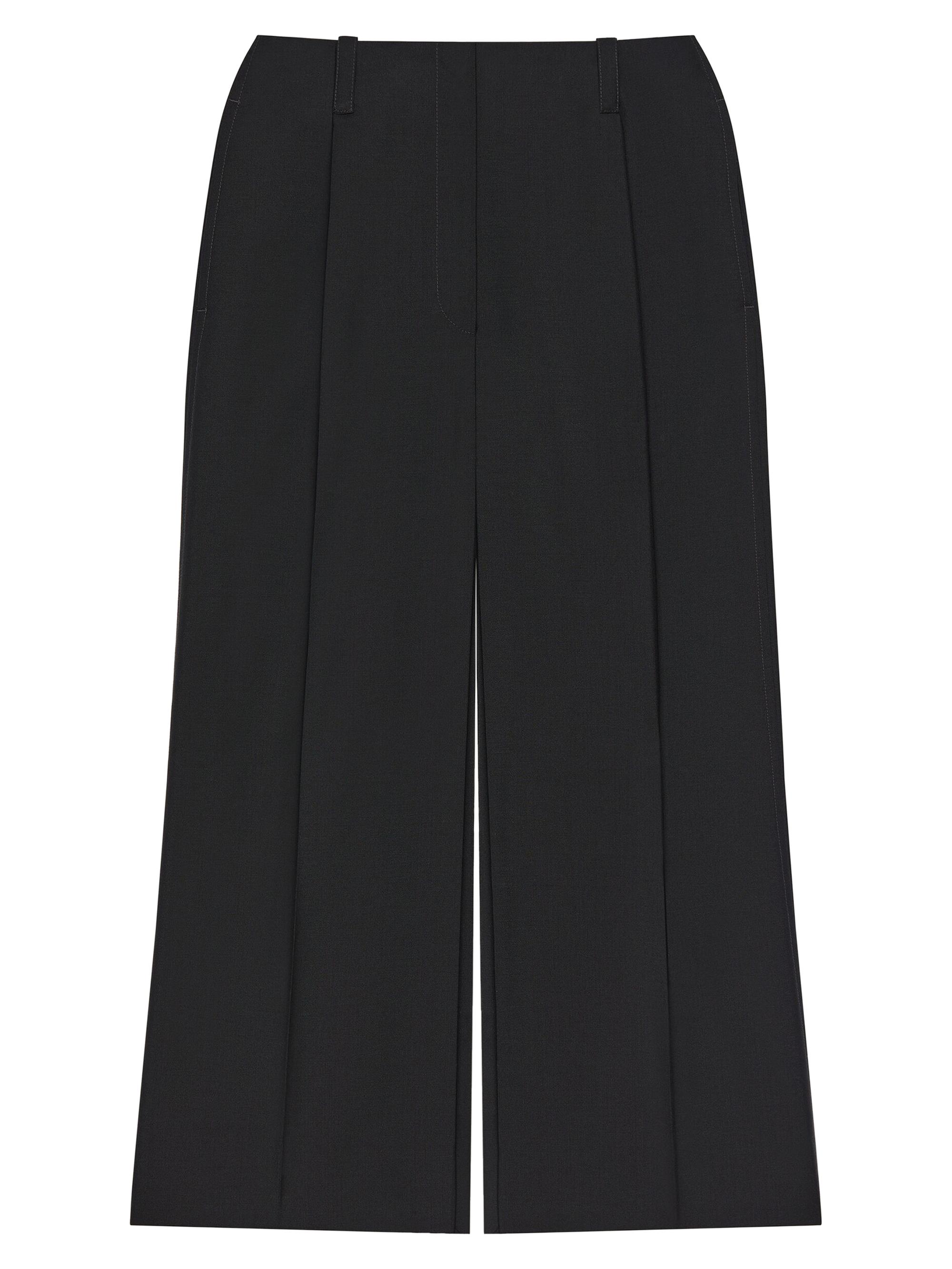 Givenchy Women's Midi Pants Skirt in Wool and Mohair - Black
