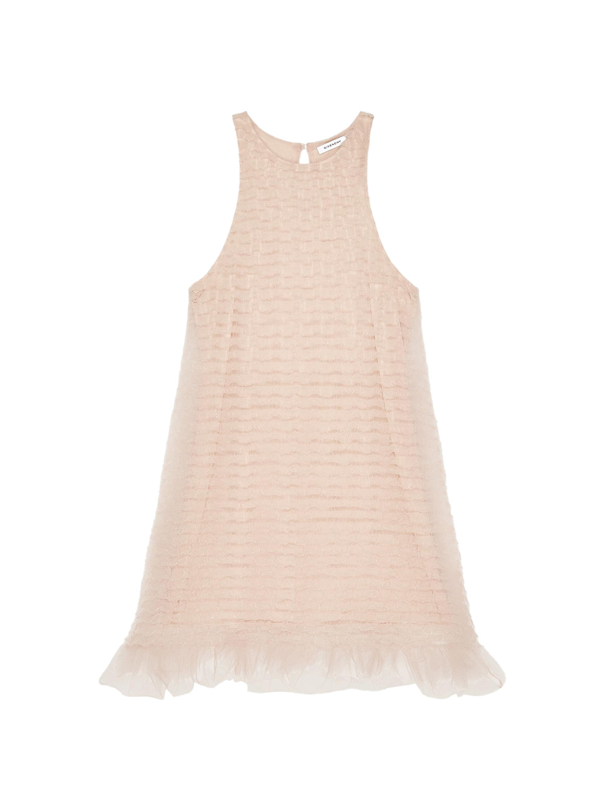 Givenchy Women's Mini Dress with Nylon Frills - Light Peach
