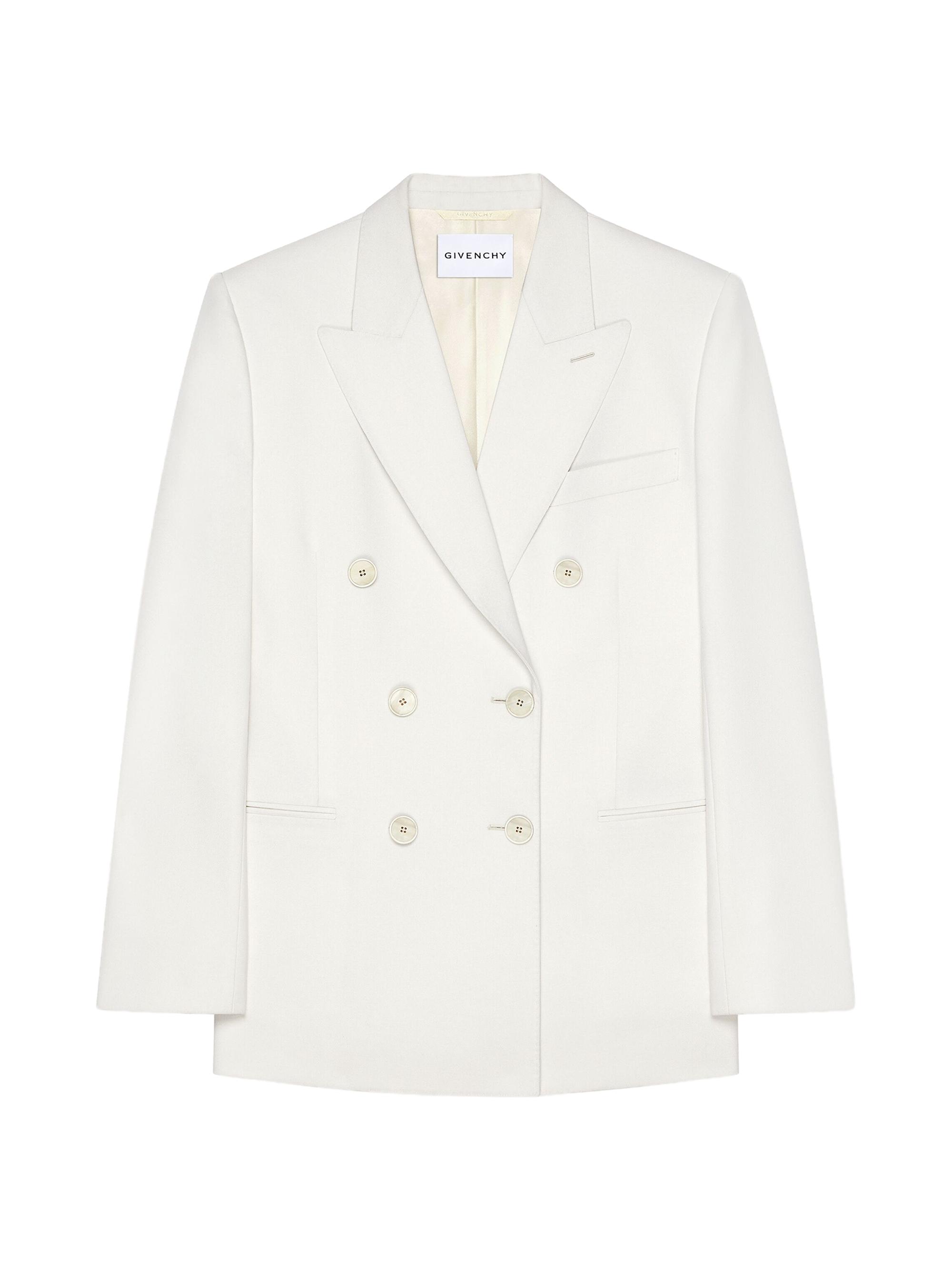 Givenchy Women's Double-Breasted Blazer in Wool and Mohair - White