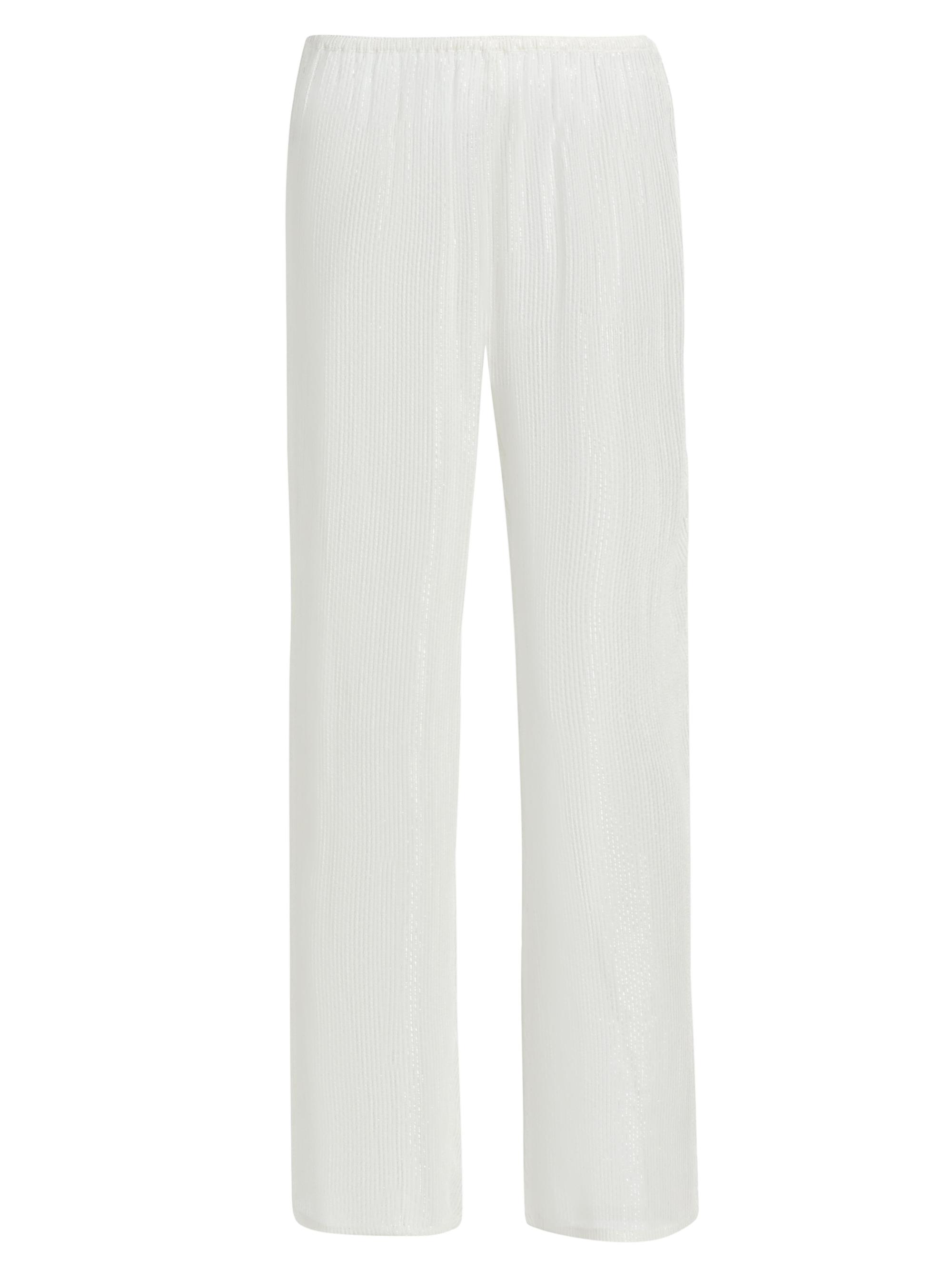 Milly Women's Celina Pinstriped Sheer Cover-Up Pants | Thumbnail 7