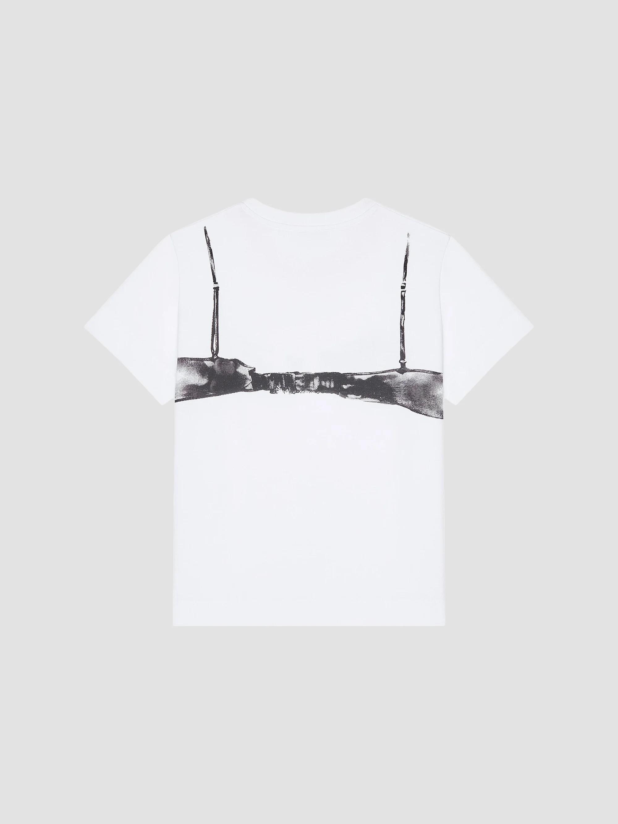 Givenchy T-shirt in Cotton with Cutaway Bra Print | Saks Fifth Avenue
