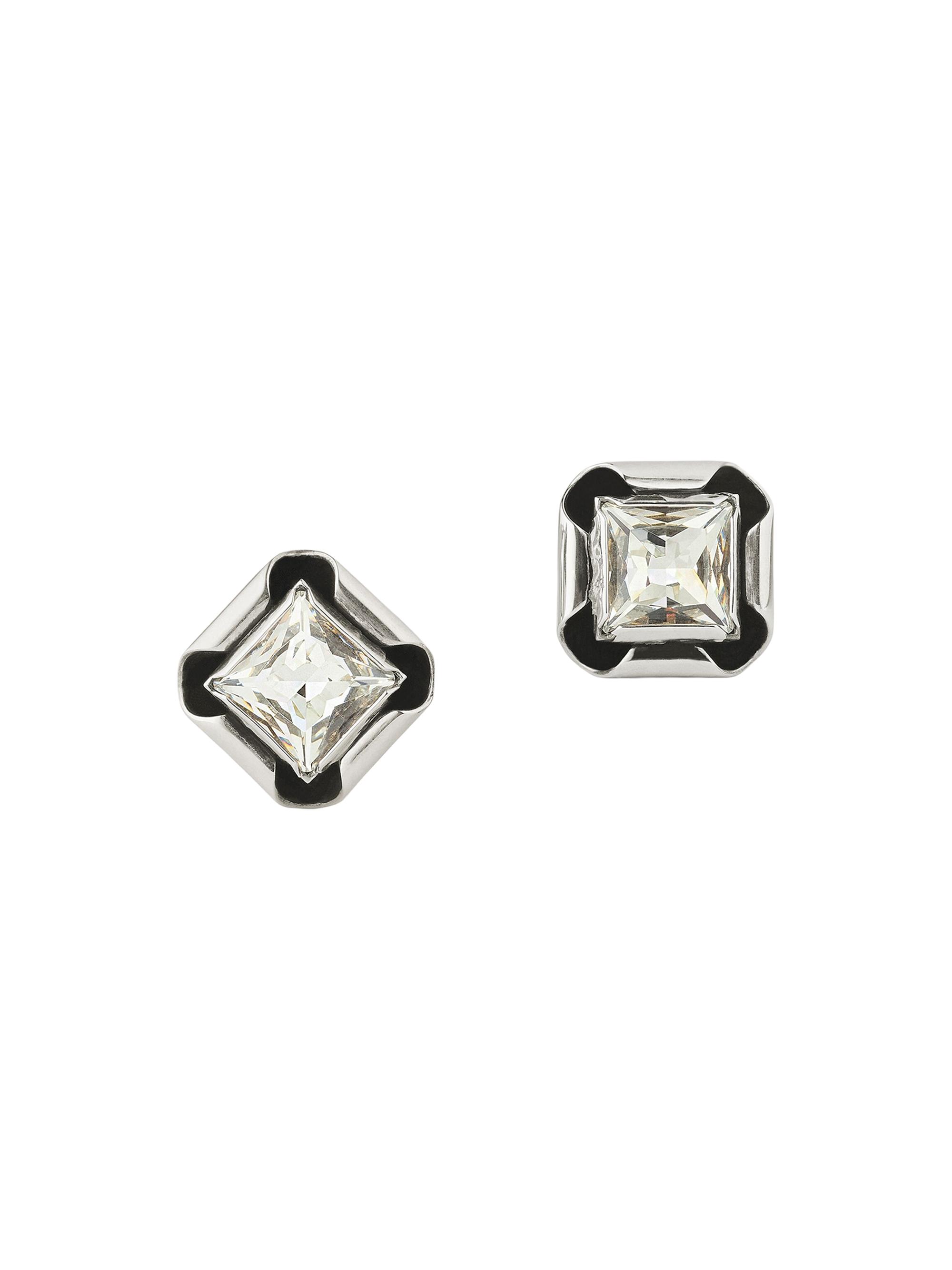 Givenchy Women's Crystal Stud Earrings - Antic Silvery