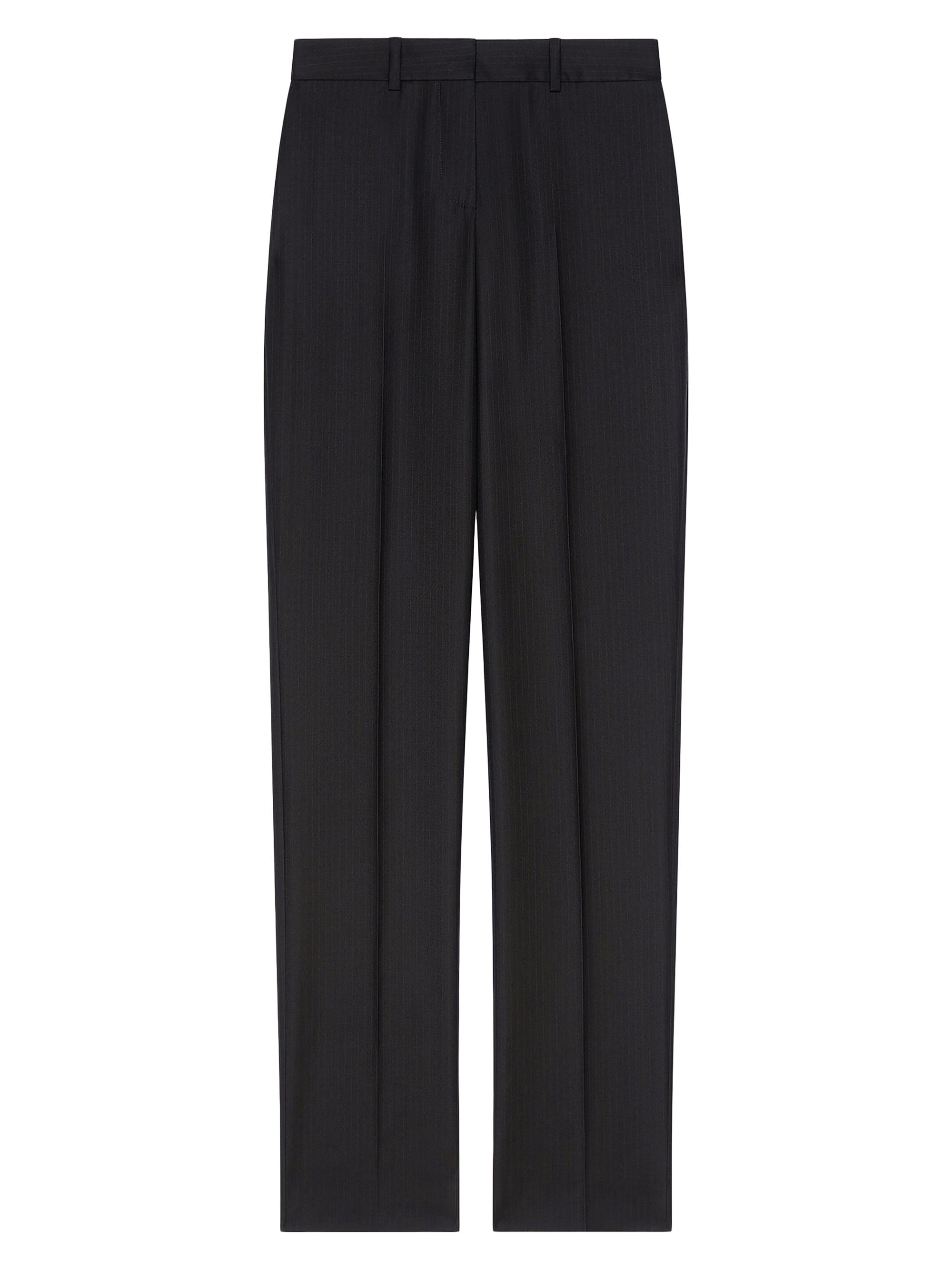 Givenchy Women's Striped Skinny Pants in Wool - Grey Mix
