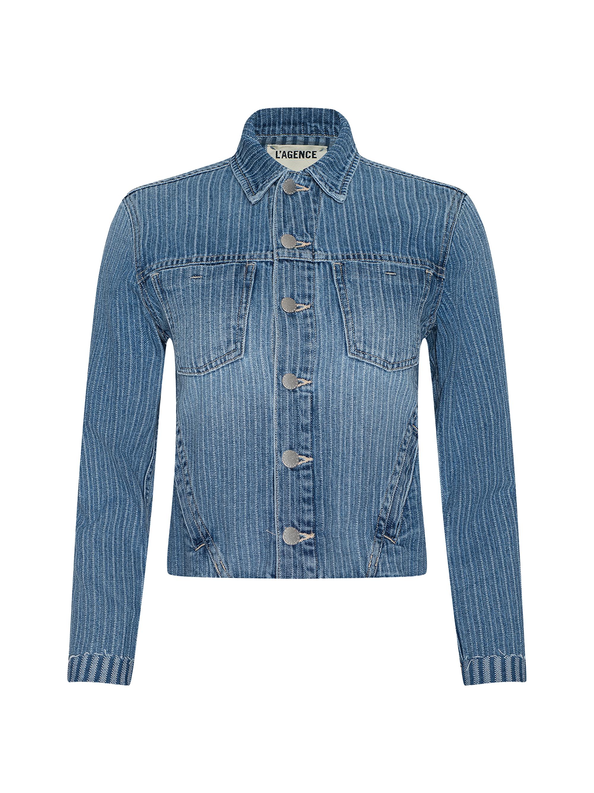 L'AGENCE Koda Crop Denim Jacket | Saks Fifth Avenue